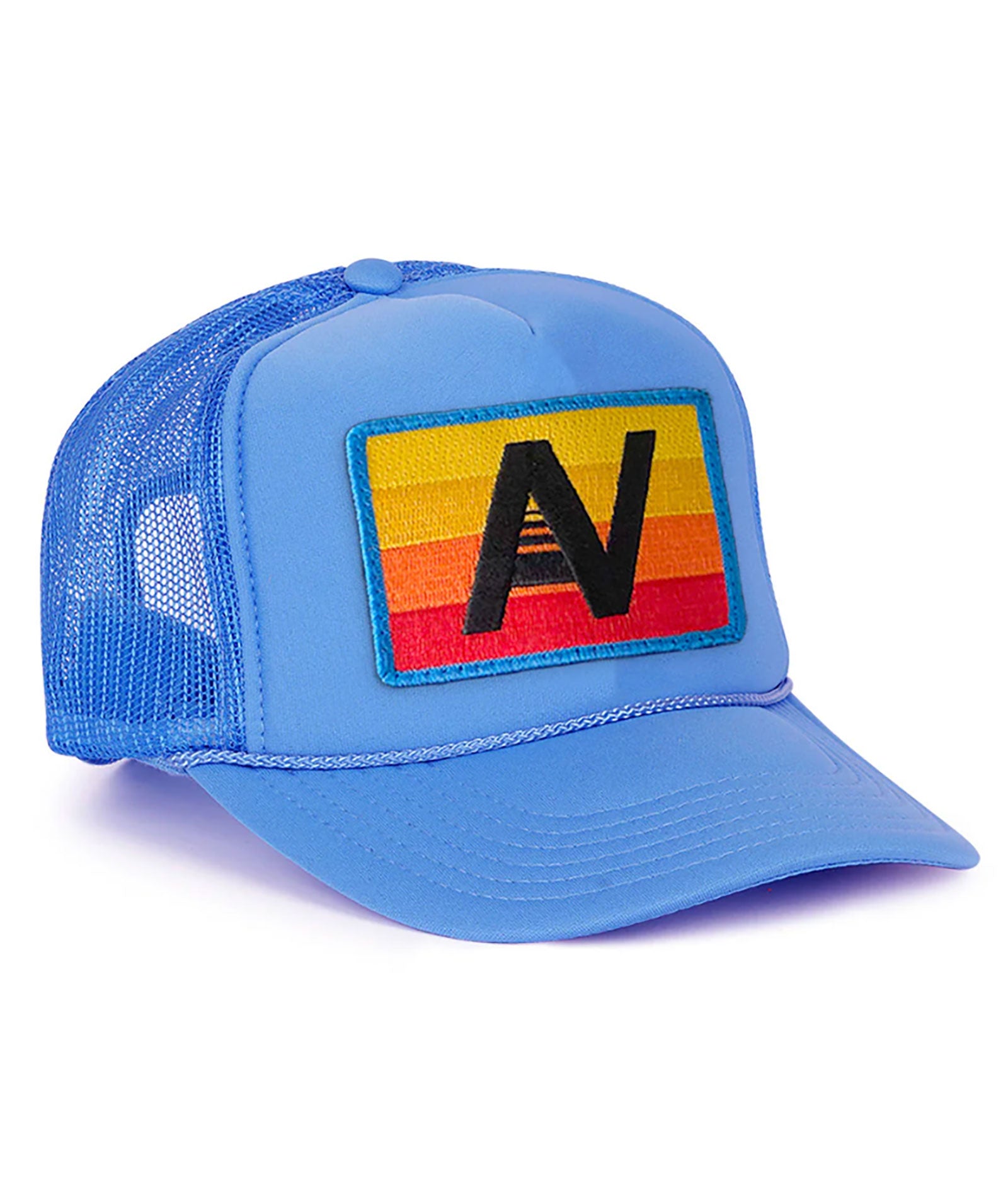 Aviator Nation Logo Rainbow Vintage Trucker Accessories Aviator Nation Juniors/Women One Size Fits Most Light Blue
