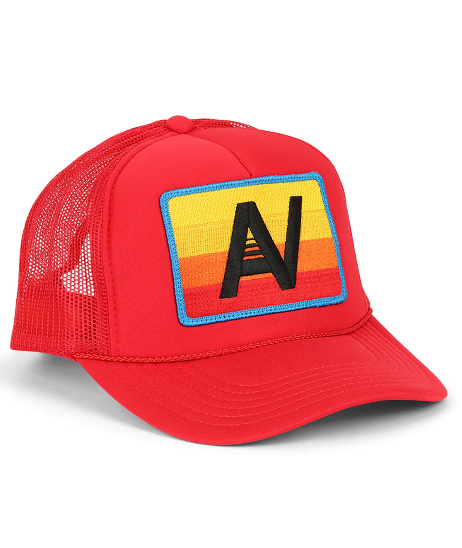 Aviator Nation Logo Rainbow Vintage Trucker Accessories Aviator Nation Juniors/Women One Size Fits Most Red