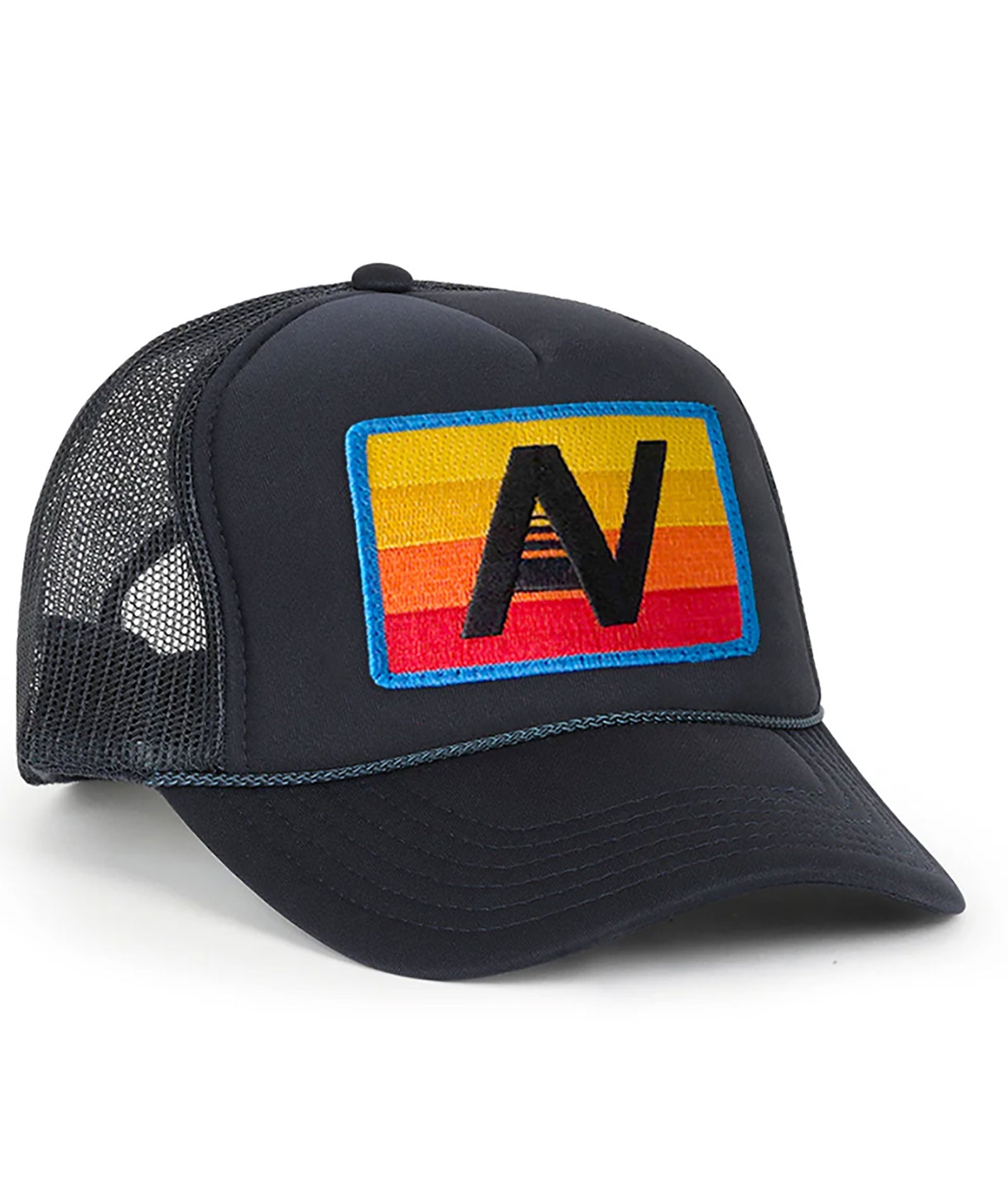 Aviator Nation Logo Rainbow Vintage Trucker Accessories Aviator Nation Juniors/Women One Size Fits Most Navy