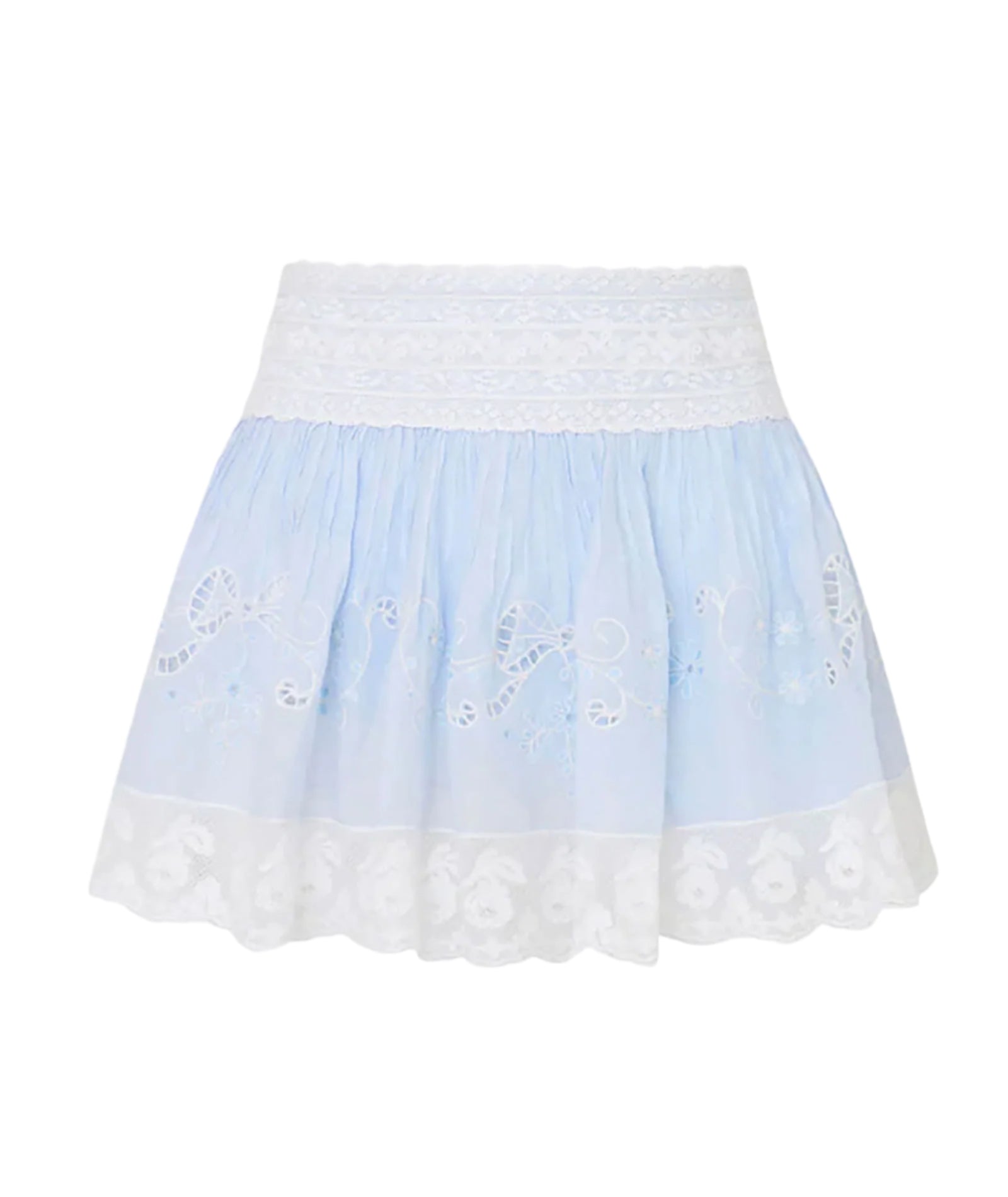 Love Shack Fancy Women Levant Skirt Pale Blue Womens Casual Bottoms Love Shack Fancy