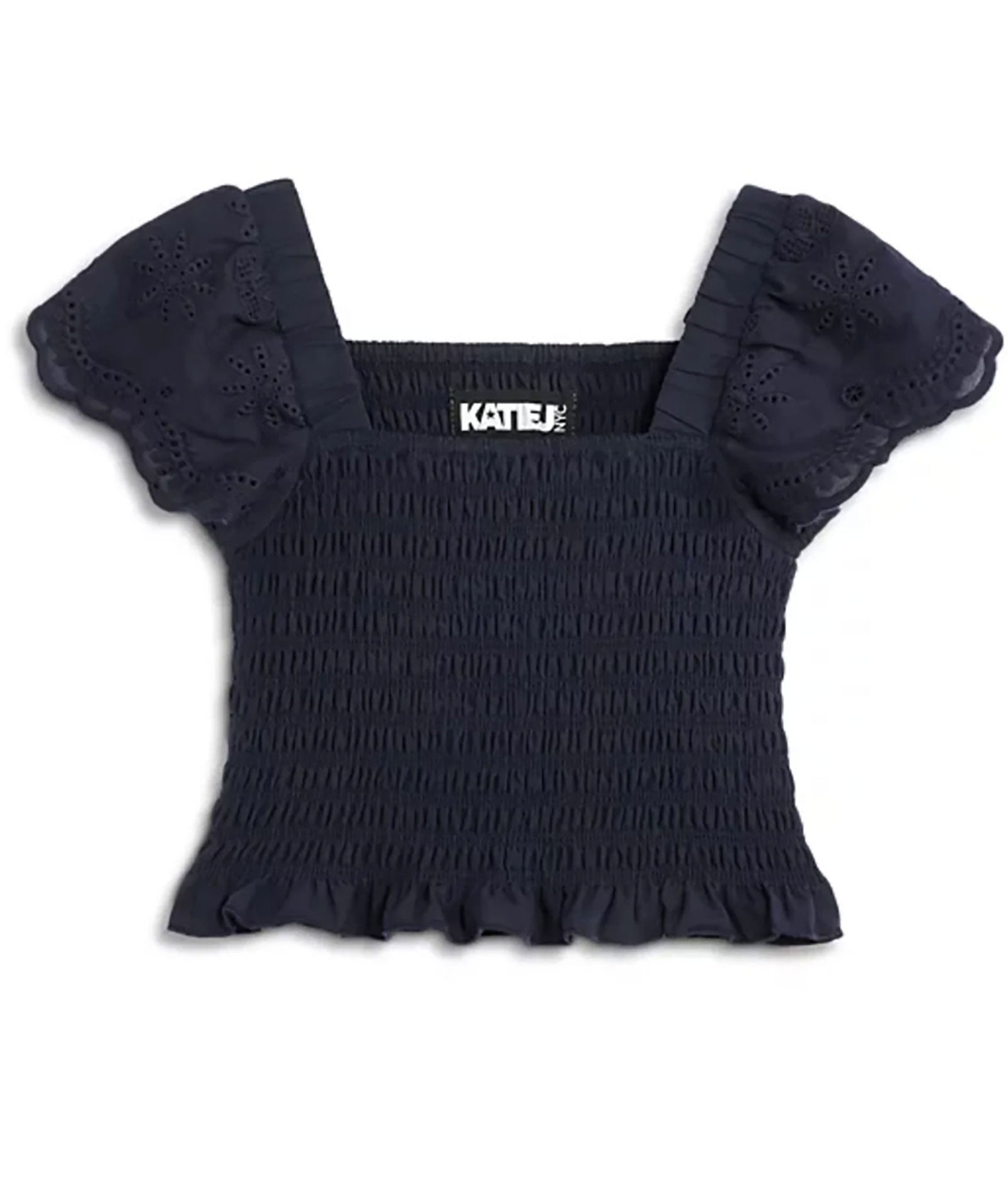 Katie J NYC Girls Faye Eyelet Top Distressed/seasonal girls Katie J NYC