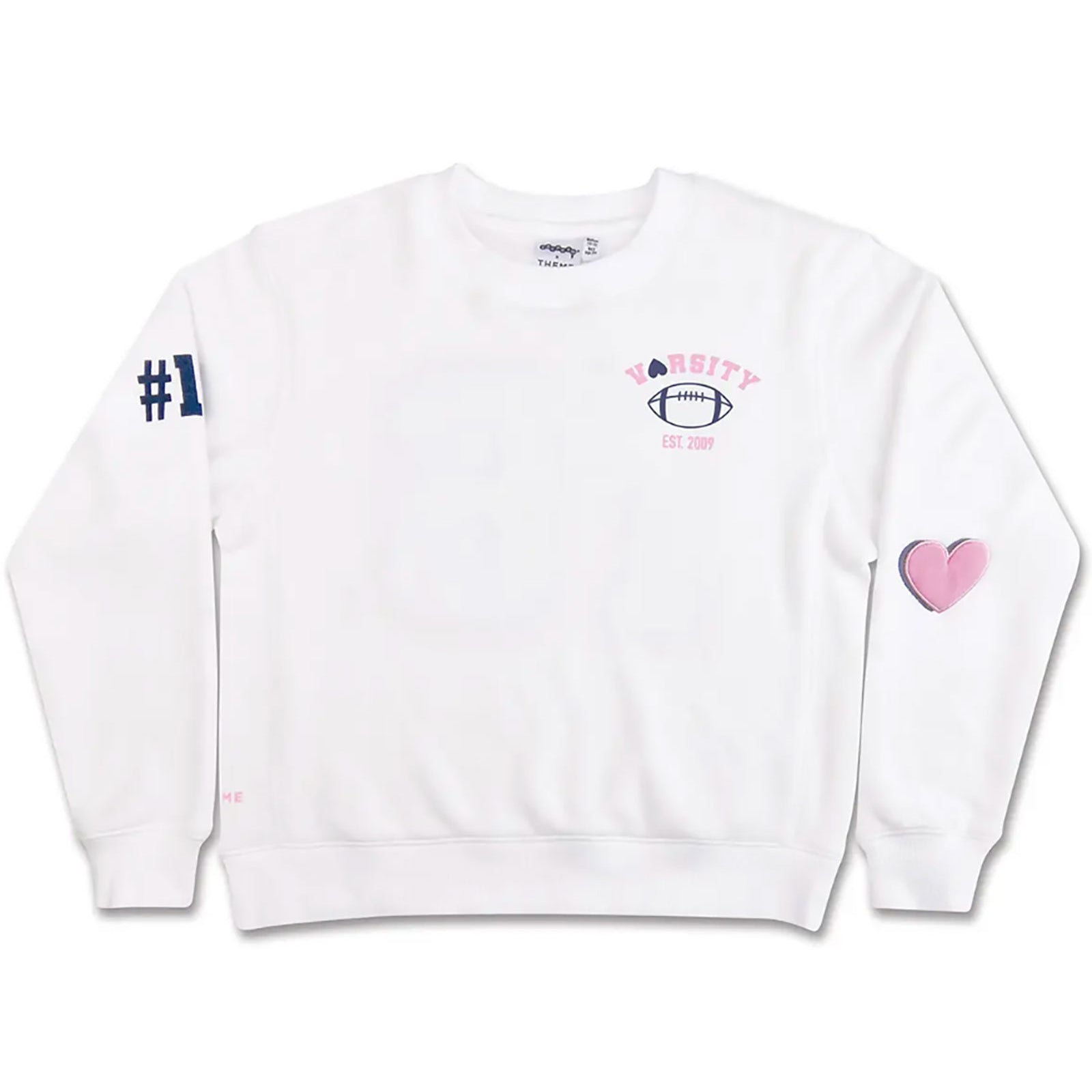Theme Classic Varsity Sweatshirt Girls Casual Tops iScream White Y/S (7/8)