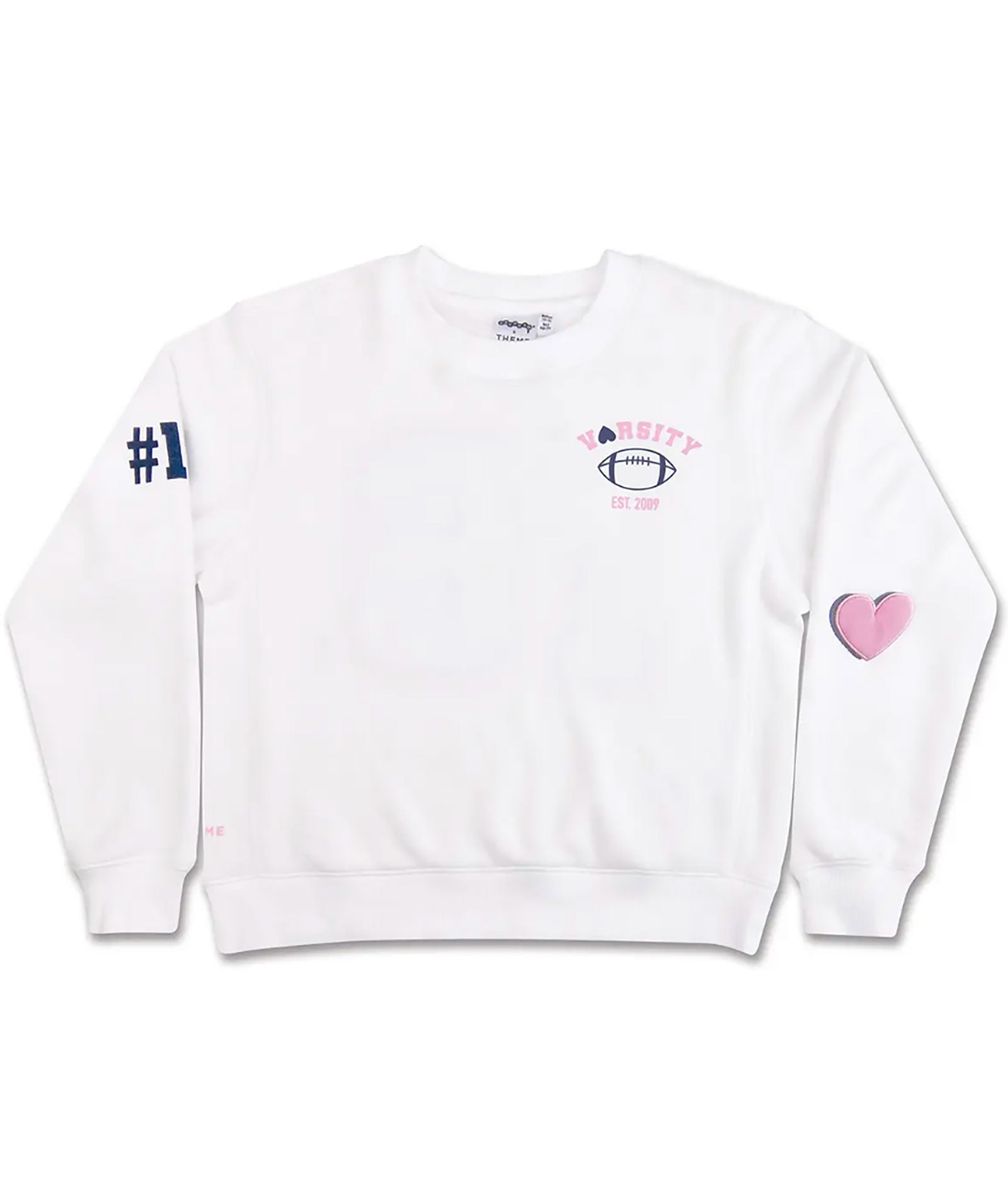 Theme Classic Varsity Sweatshirt Girls Casual Tops iScream White Y/S (7/8)