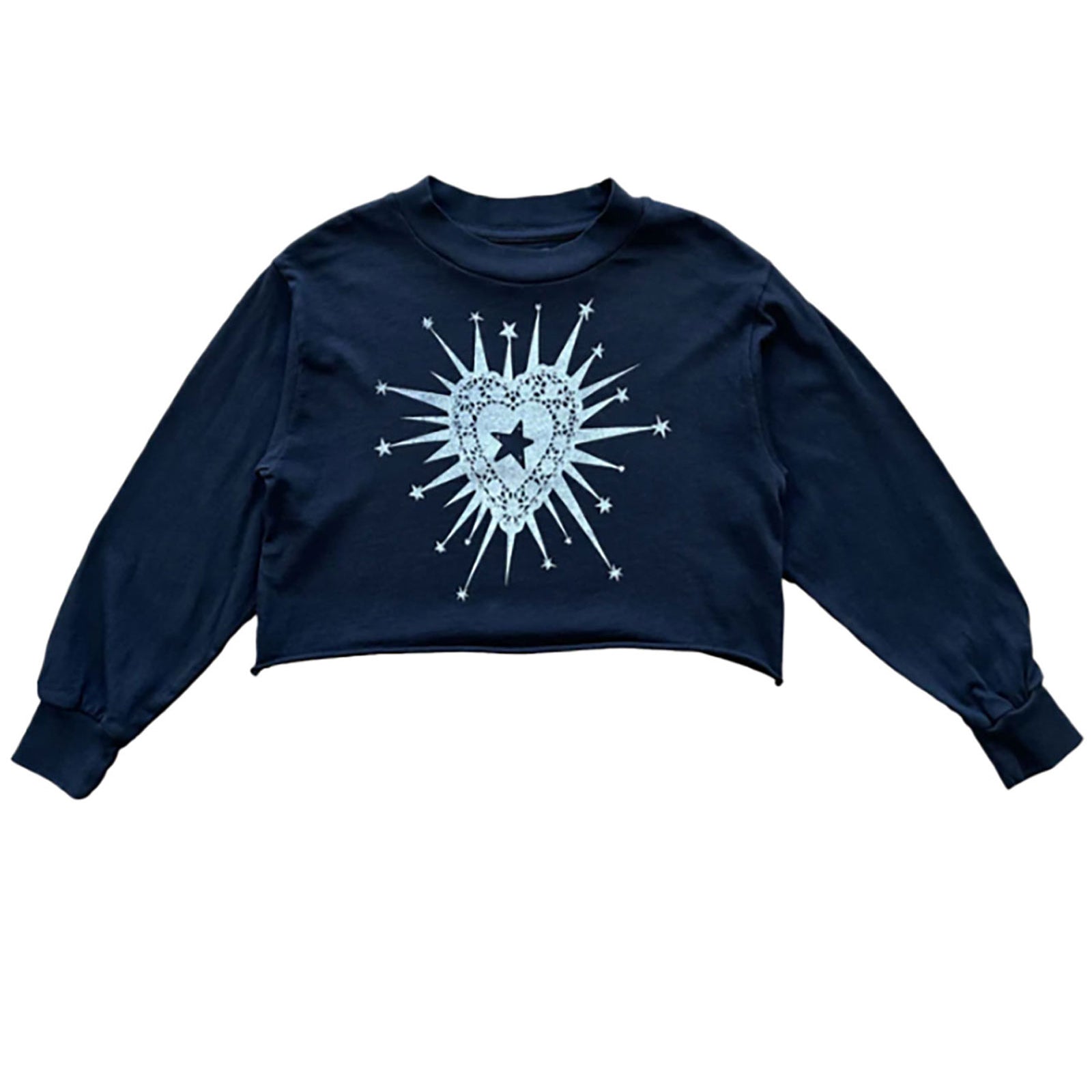 Rowdy Sprout Girls Lace Heart Slouch Tee Girls Casual Tops Rowdy Sprout Black Y/XS (6X)