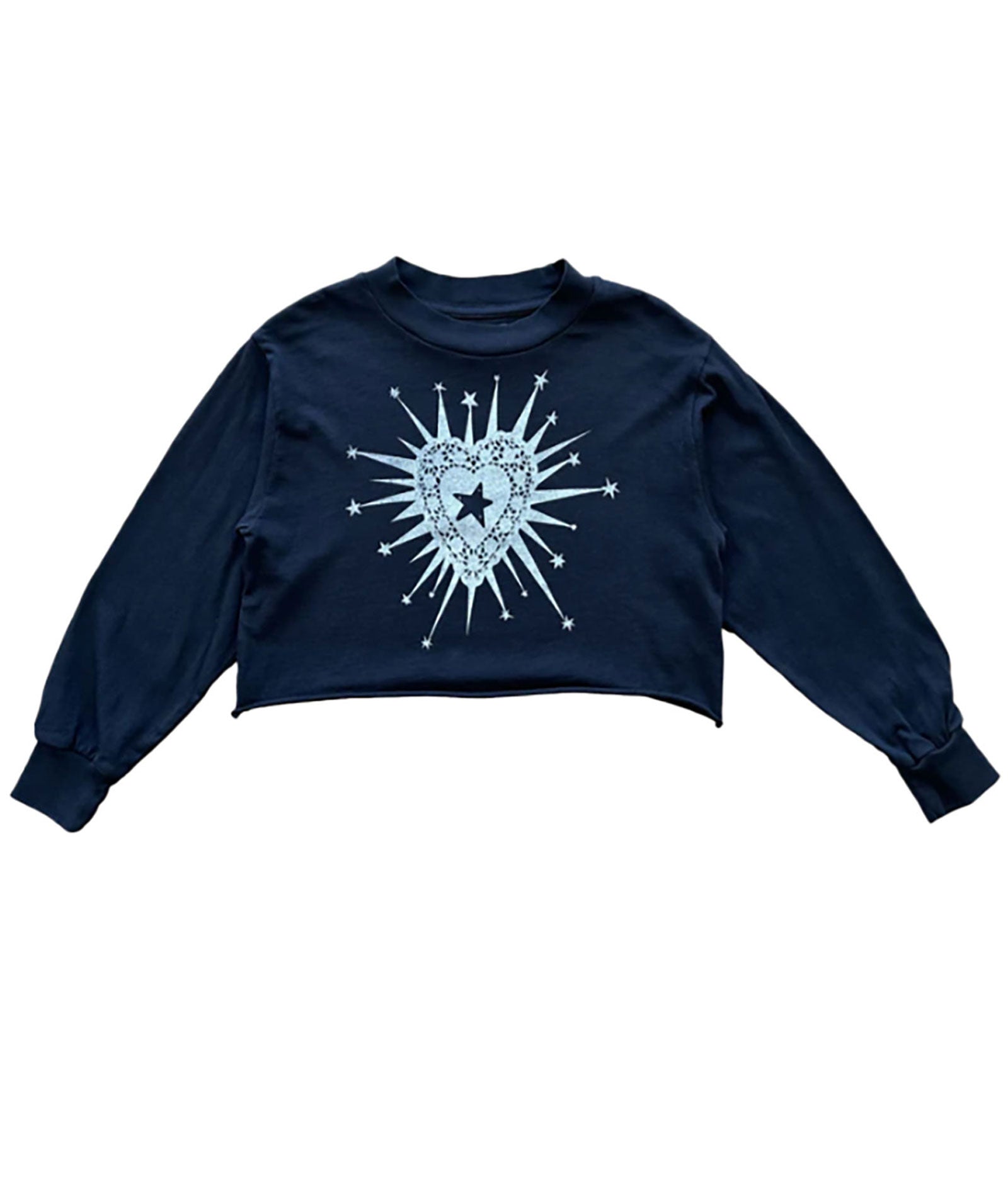 Rowdy Sprout Girls Lace Heart Slouch Tee Girls Casual Tops Rowdy Sprout Black Y/XS (6X)