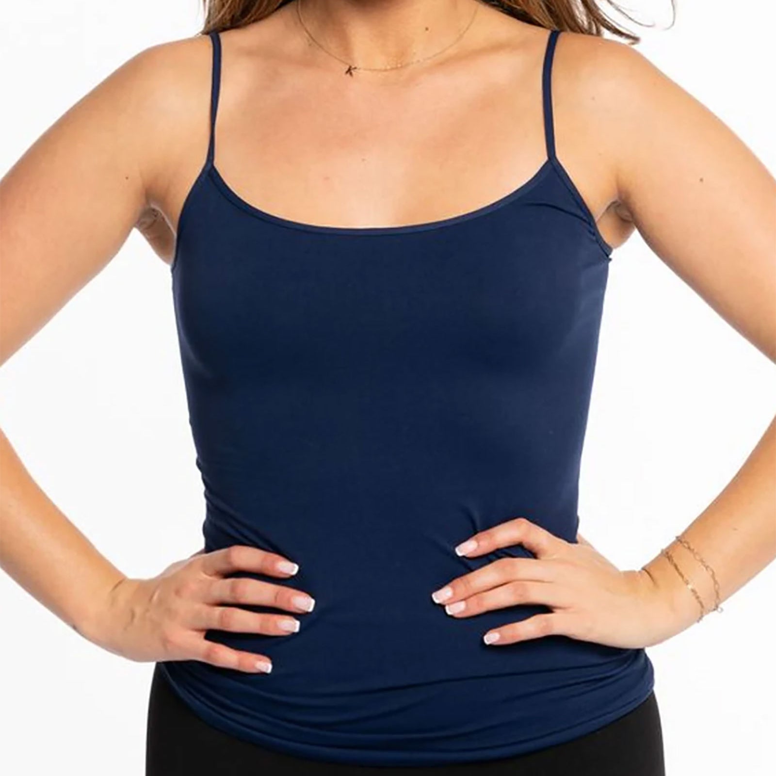 Malibu Sugar Full Cami Womens Casual Tops Malibu Sugar Navy One Size Fits Most (Y/10-Y/14)