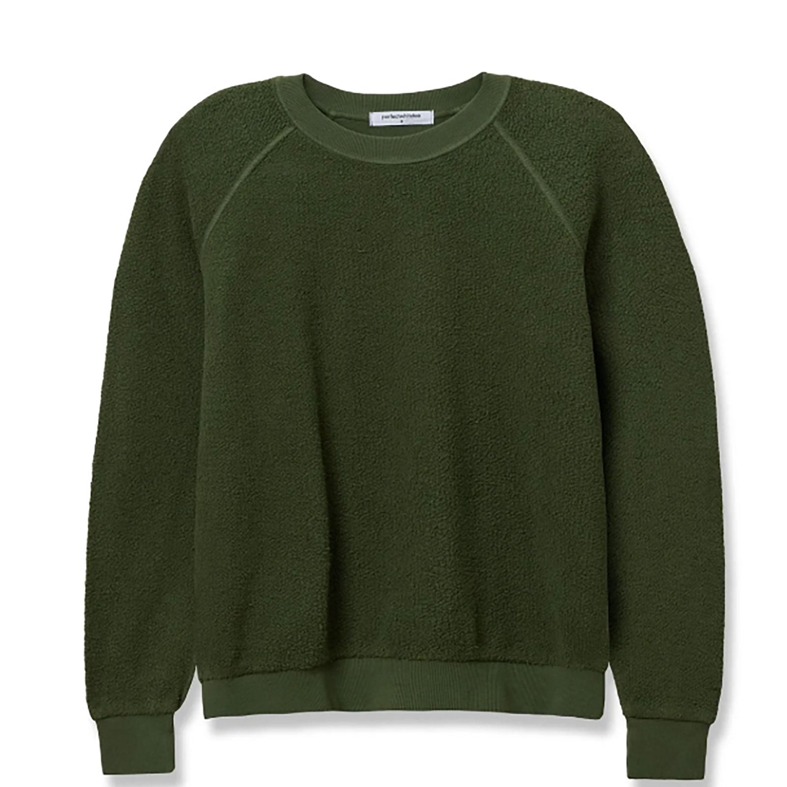 Perfect White Tee Women Ziggy Inside Out Fleece Sweatshirt 2 Distressed/seasonal womens Perfect White Tee Fern Green Juniors/Women XS