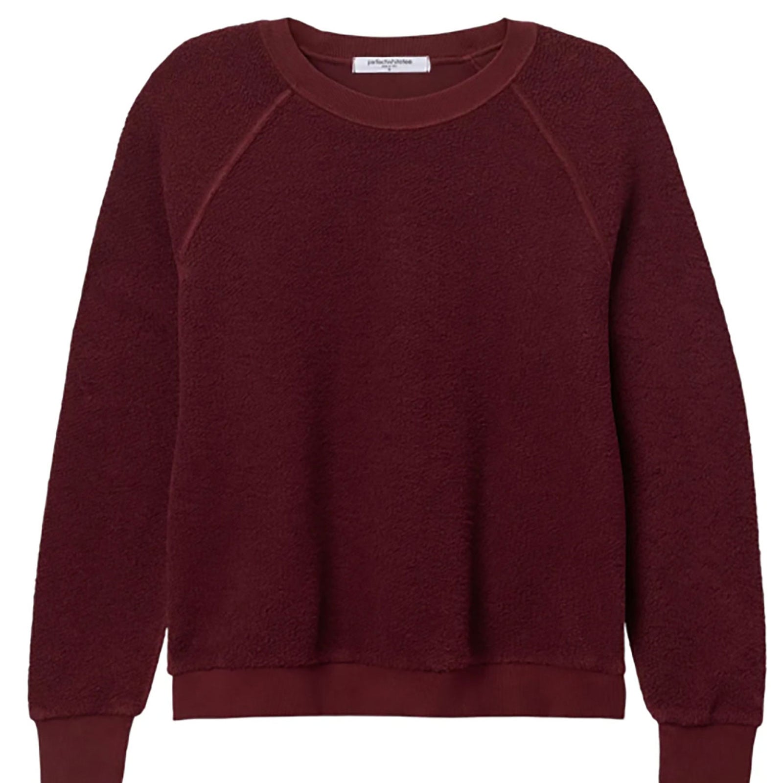 Perfect White Tee Women Ziggy Inside Out Fleece Sweatshirt 2 Distressed/seasonal womens Perfect White Tee Dark Burgundy Juniors/Women XS
