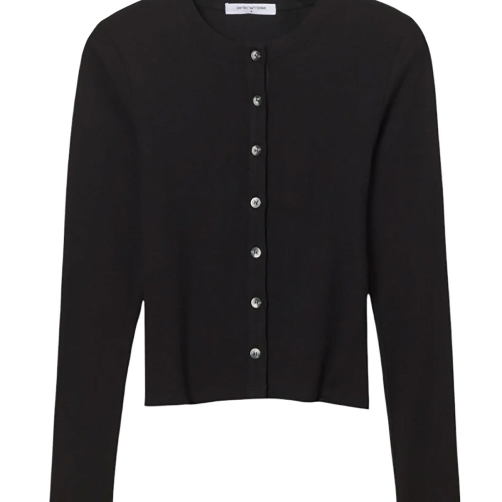 Perfect White Tee Women Maureen Luxe Rib Fitted Cardigan