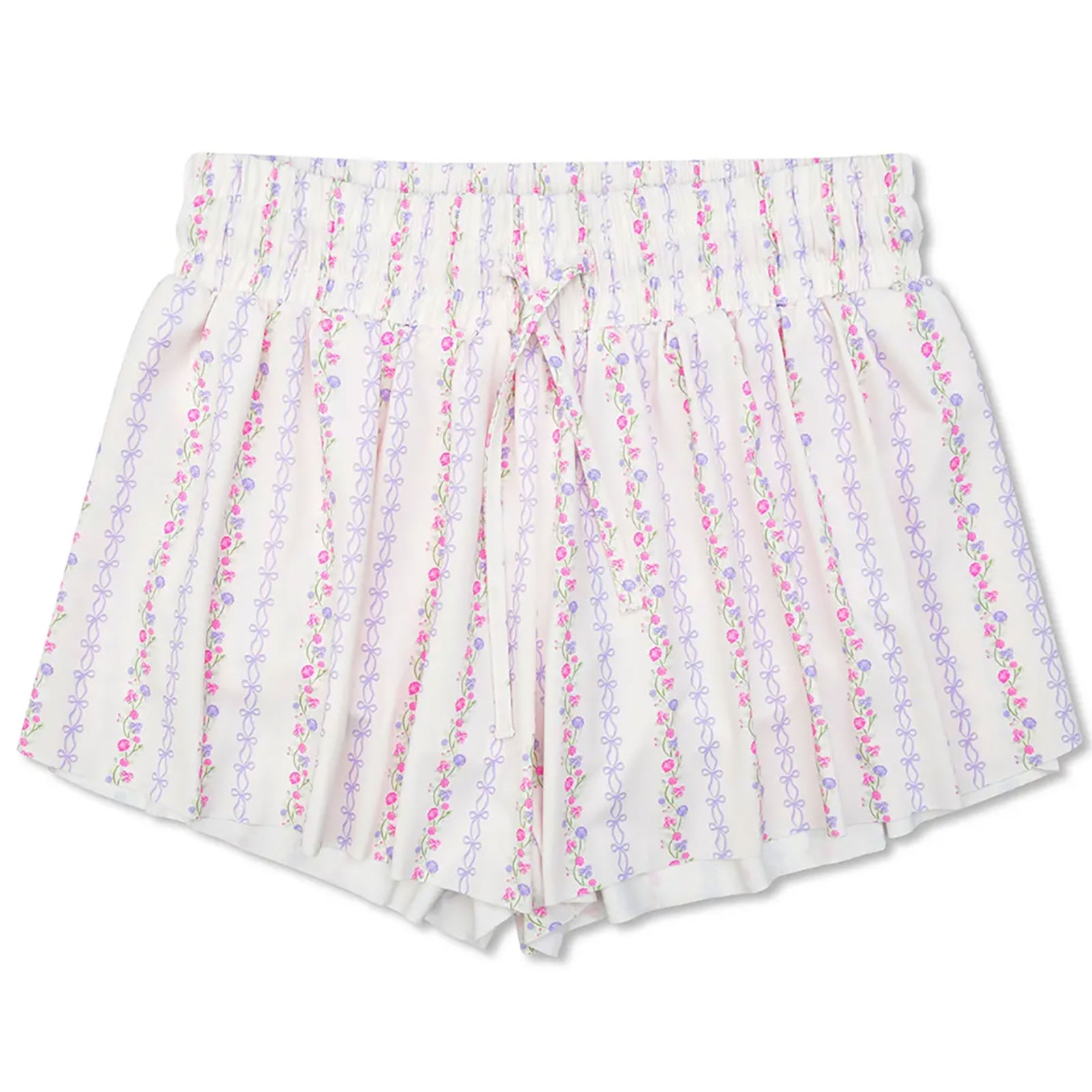 Sweetheart Vine Butterfly Shorts Girls Casual Bottoms iScream Floral Y/S (7/8)