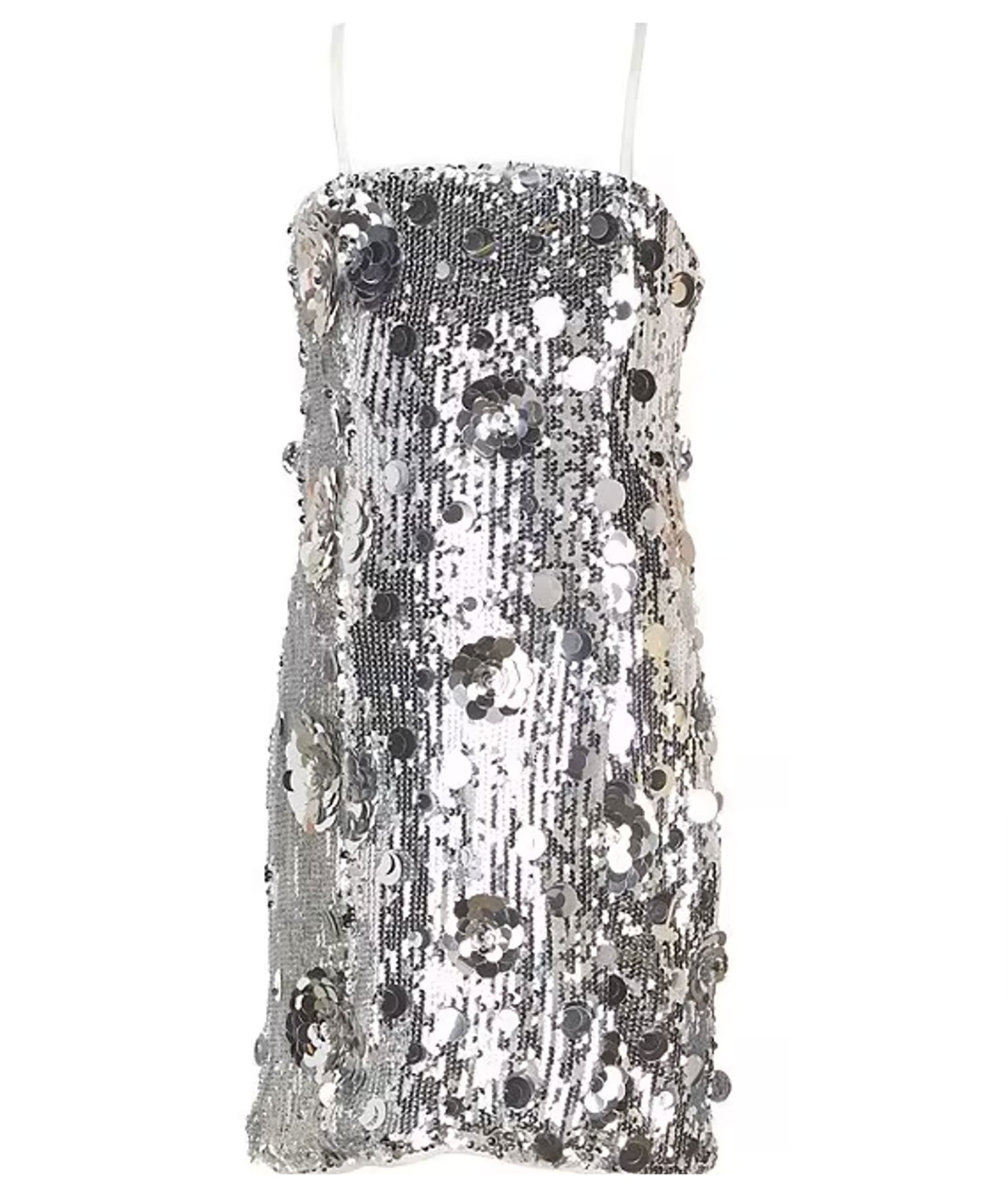 Theme Girls Lena Silver Flower Sequin Dress Girls Special Dresses Theme-NYC Silver Y/M (10)