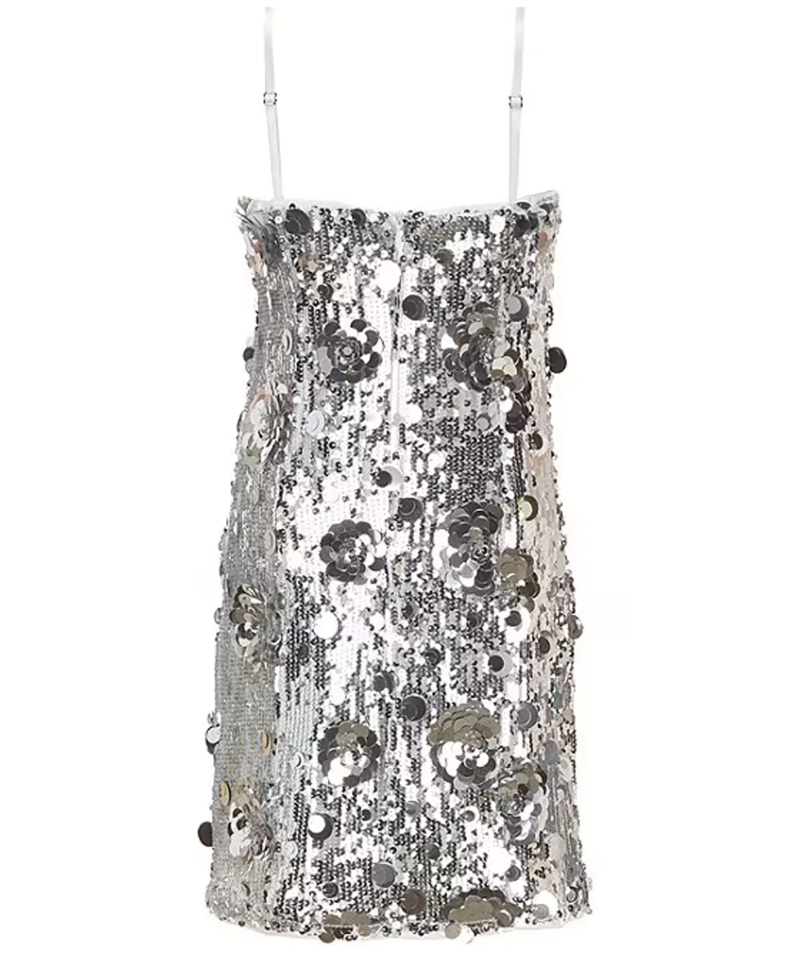 Theme Girls Lena Silver Flower Sequin Dress Girls Special Dresses Theme-NYC