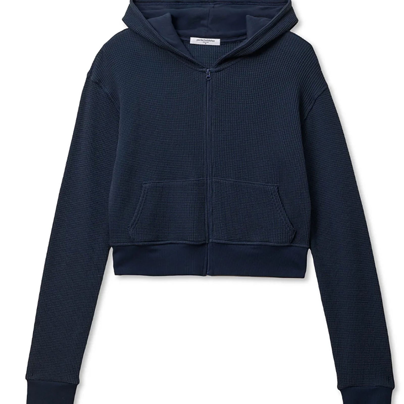 Perfect White Tee Women Inez Waffle Zip Hoodie Womens Casual Tops Perfect White Tee Navy Juniors/Women XS