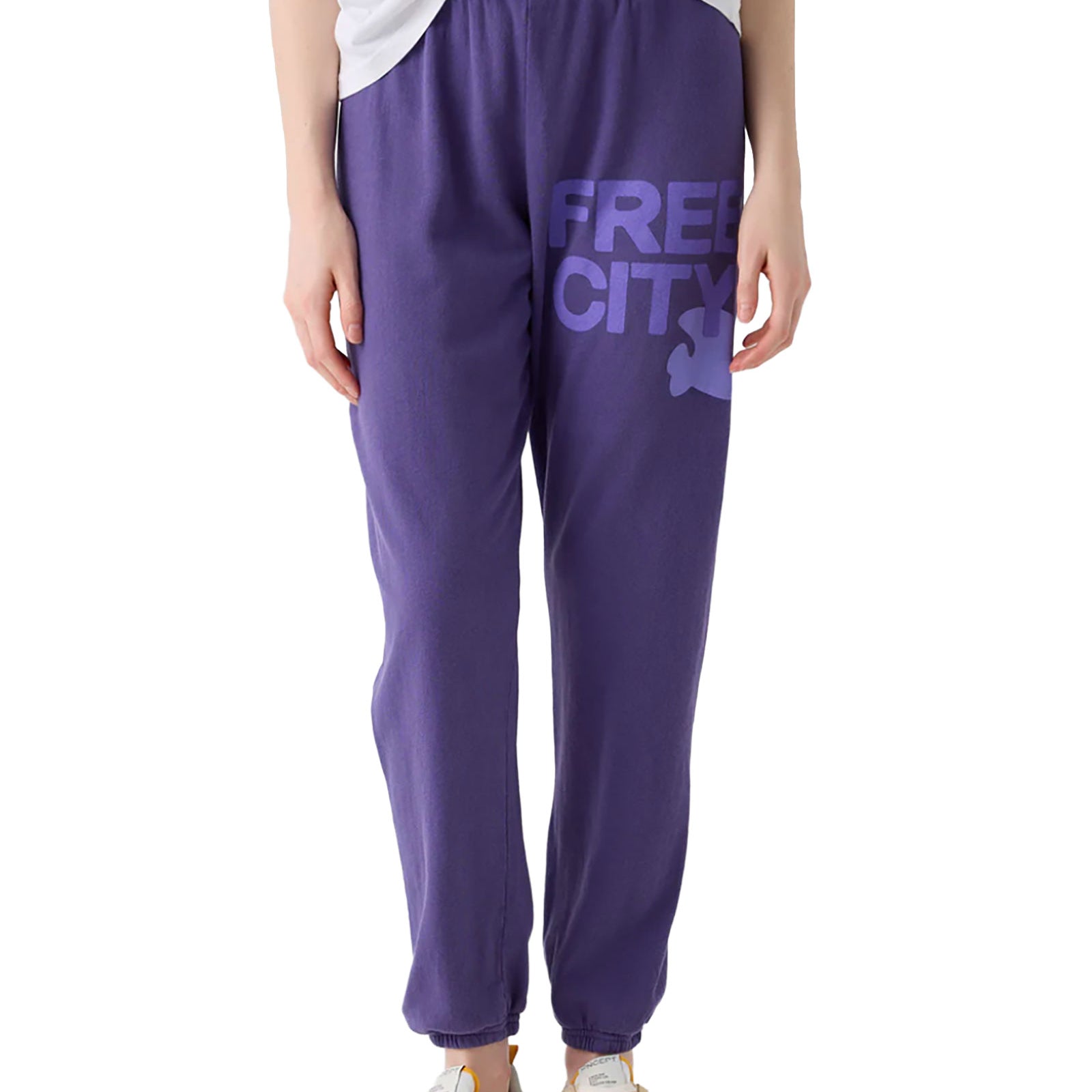 FREECITY Women Large Sweatpants Purple Bushes Womens Casual Bottoms FREECITY Purple Juniors/Women XS
