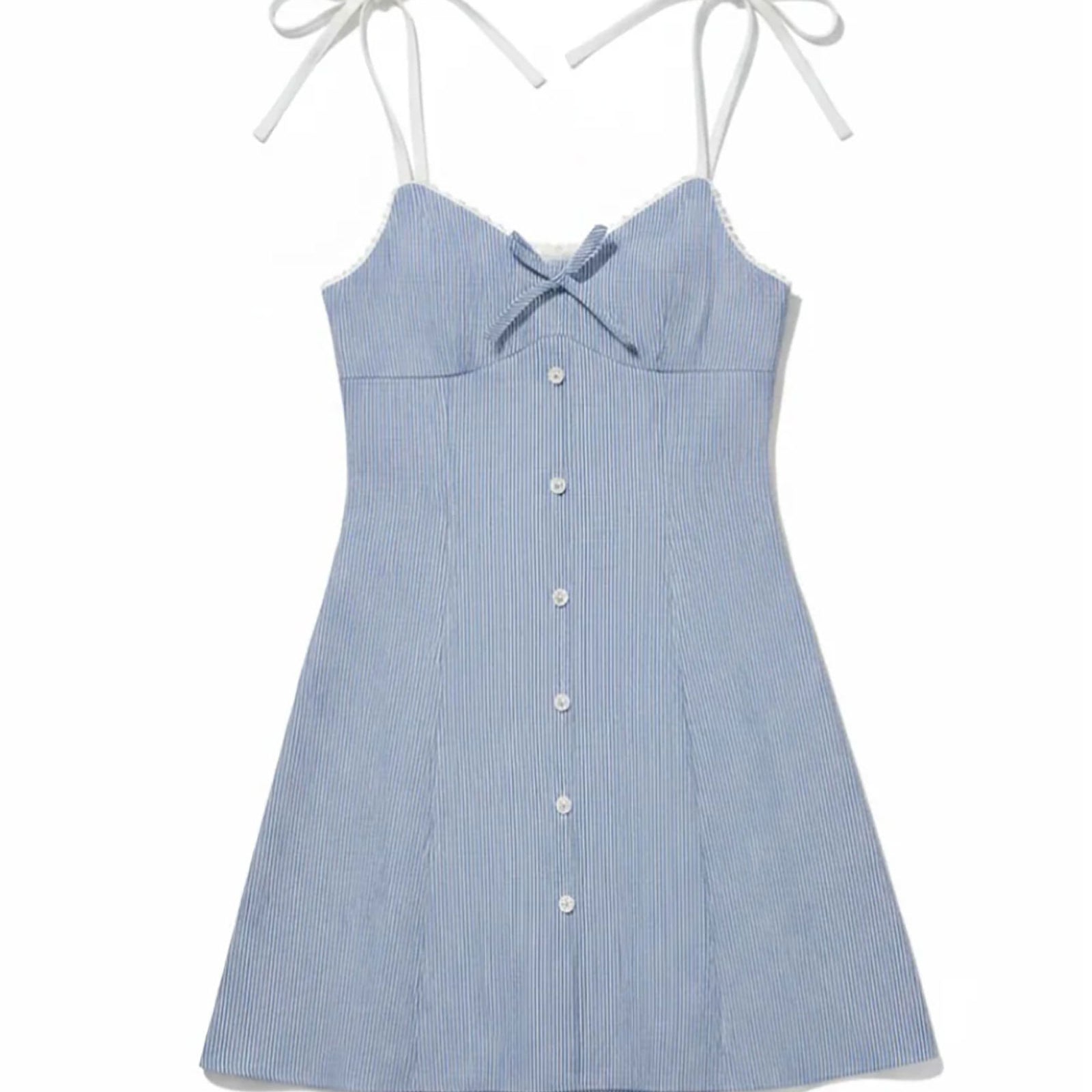 Katie J NYC Girls Daria Baby Blue Seersucker Dress
