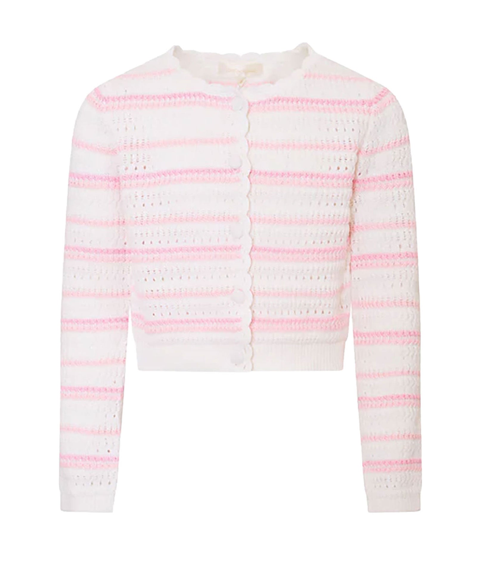 Love Shack Fancy Tween Amarilly Cardigan Marbella Striped Girls Casual Tops Love Shack Fancy Striped Y/S (7/8)