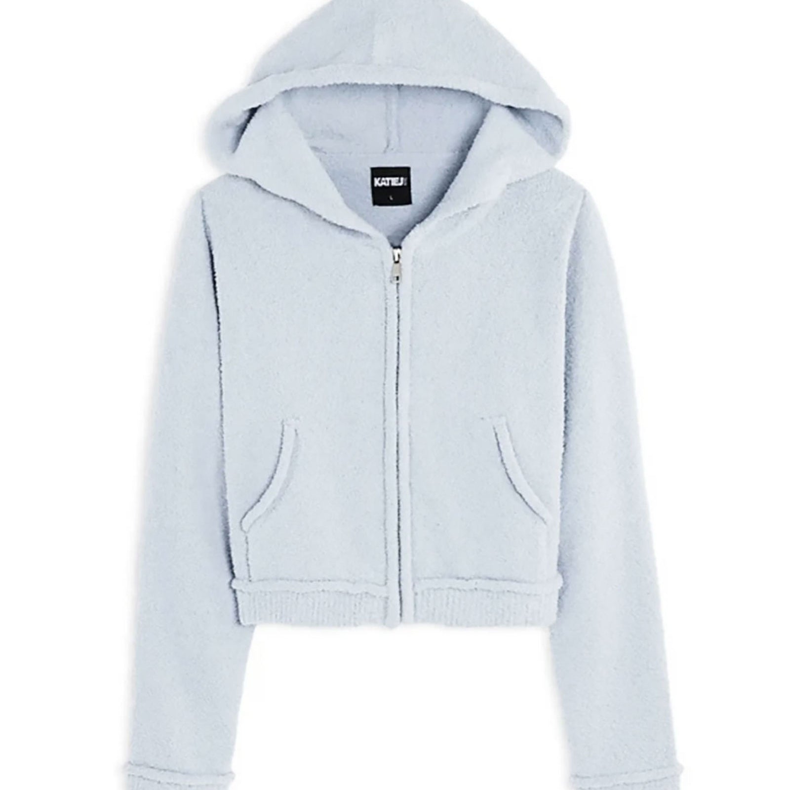 Katie J NYC Girls Parker Zip Hoodie Girls Casual Tops Katie J NYC Light Blue Y/S (7/8)