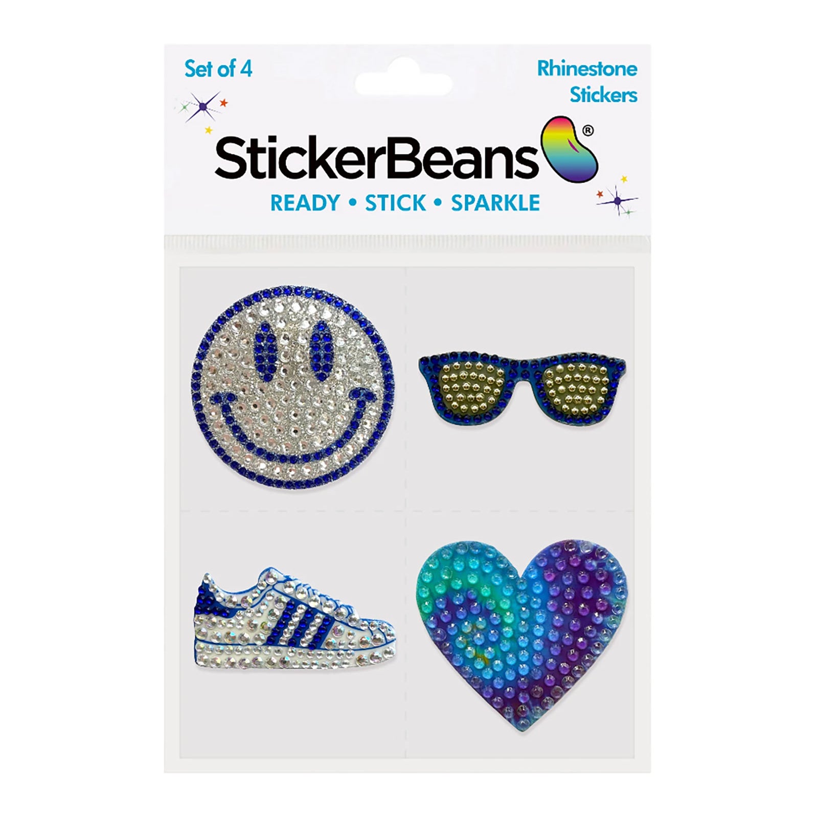 Sticker Beans New Camp Spirit Set of 4 Stickers Camp Sticker Beans Blue