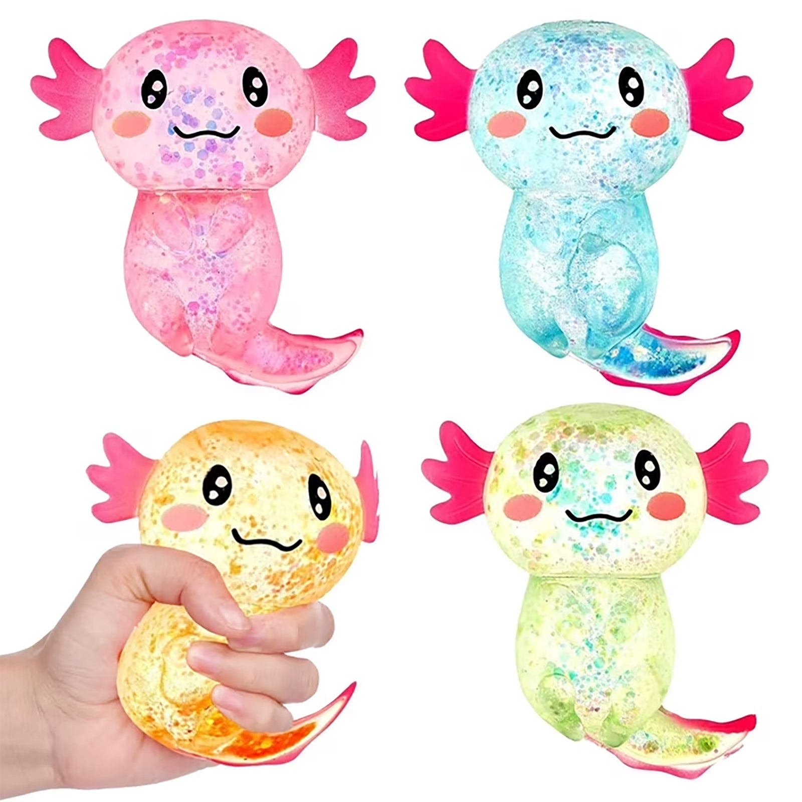 Frankie's Brand Squishy Axolotl Accessories Frankie's Exclusives Multi
