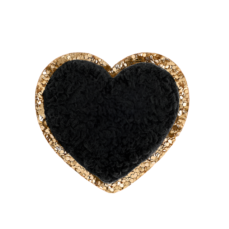 Stoney Clover Mini Glitter Heart Patch Accessories Stoney Clover Lane Noir