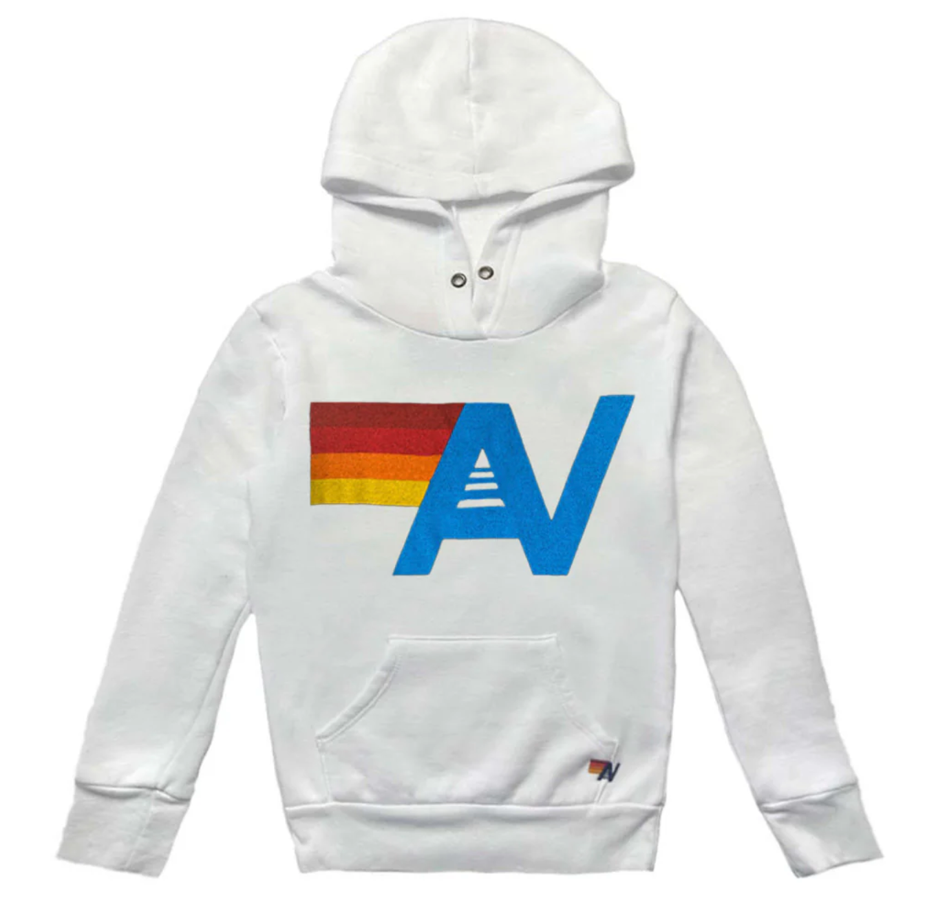 Aviator Nation Kids Logo Pullover Hoodie Girls Casual Tops Aviator Nation White Y/4