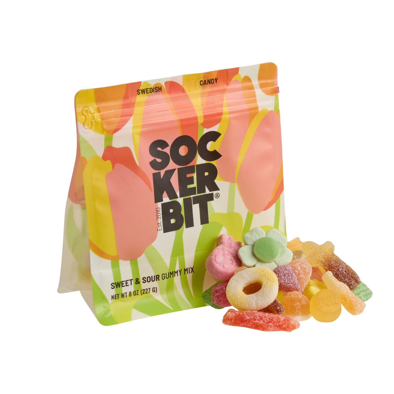 Sockerbit Spring Sweet and Sour Mix Swedish Candy Bag Accessories Frankie's Exclusives Multi