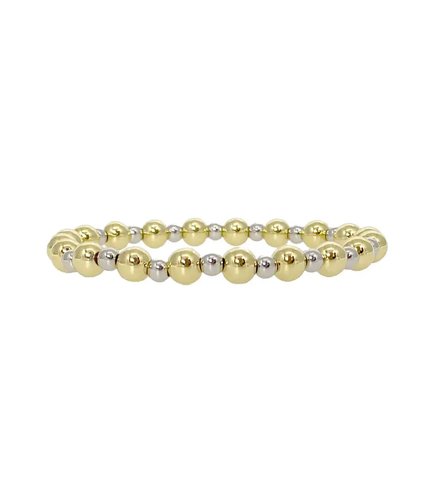 Gold/Silver Mixed Beaded Bracelet Jewelry - Trend Frankie's Exclusives   
