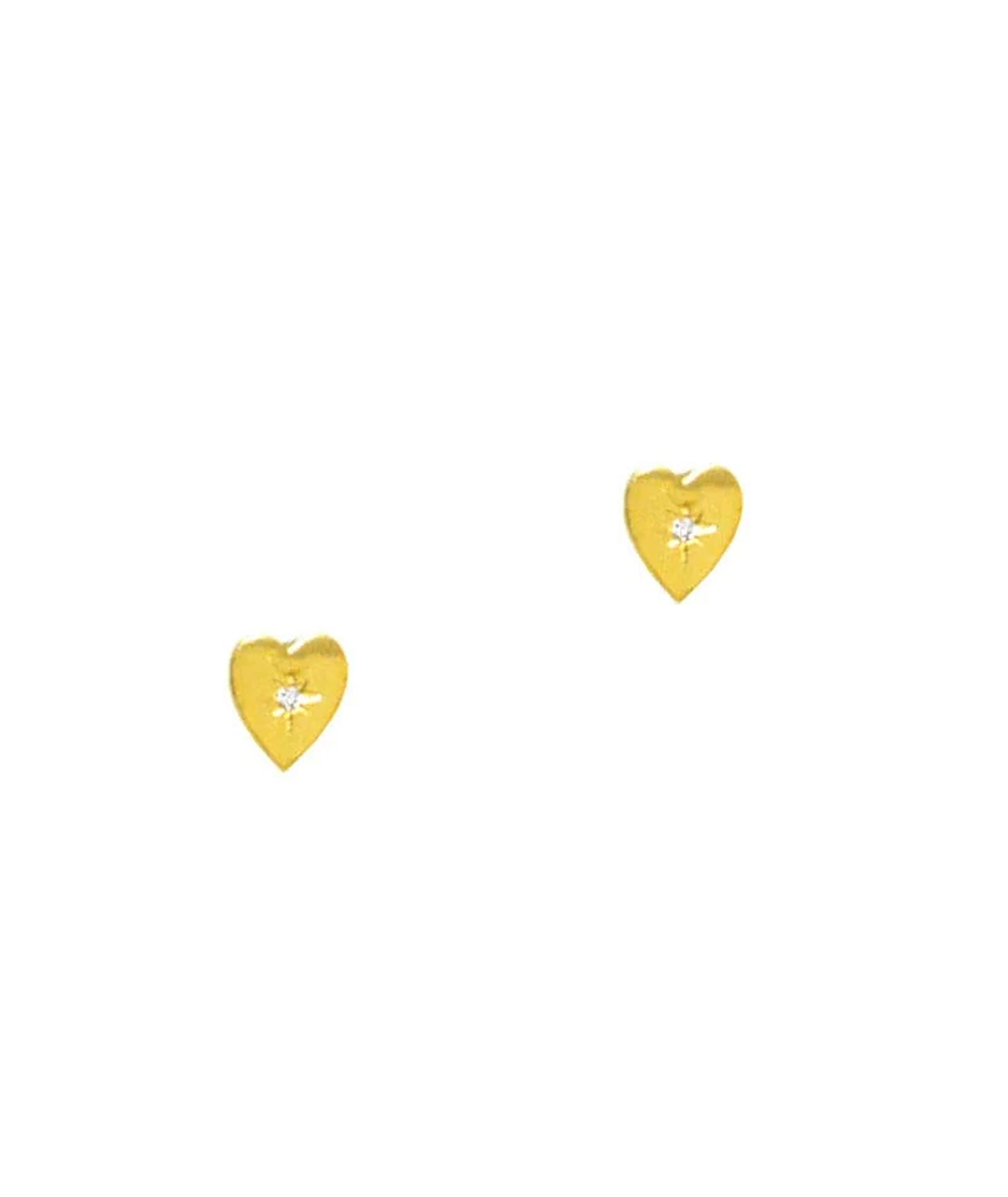 TAI Cubic Heart Studs Jewelry - Trend TAI Gold