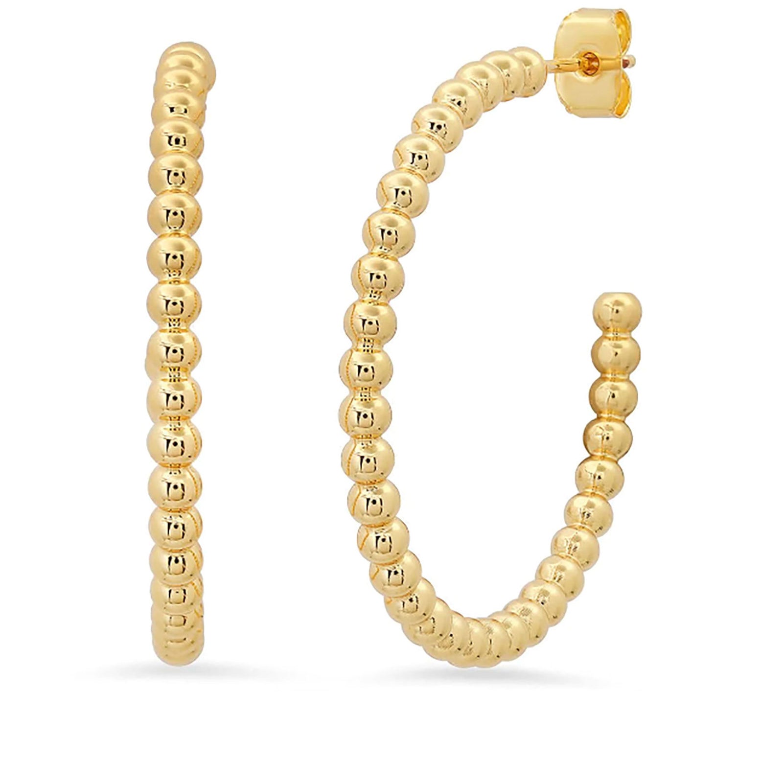 TAI Medium Gold Ball Hoops Jewelry - Trend TAI Gold