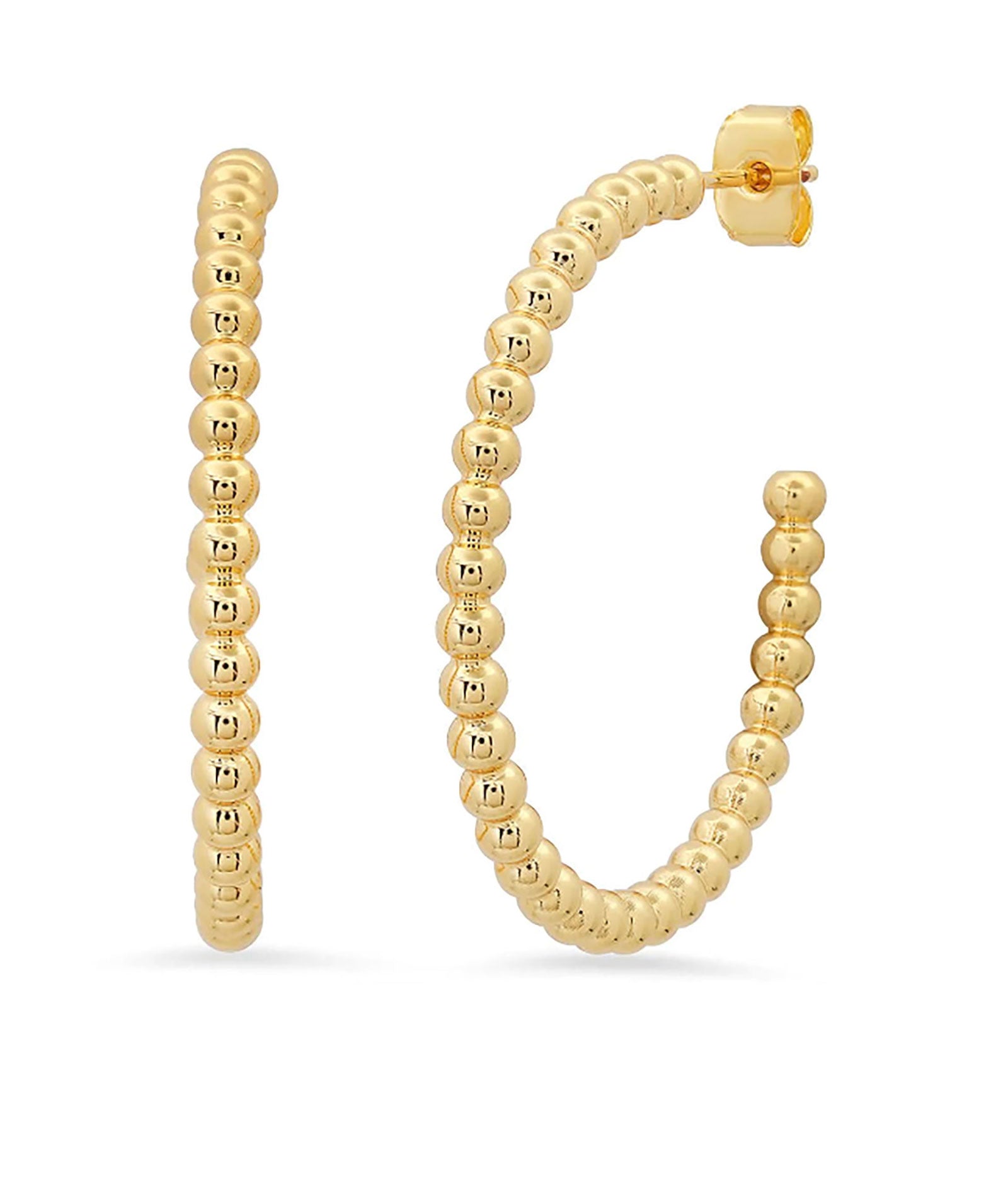 TAI Medium Gold Ball Hoops Jewelry - Trend TAI Gold