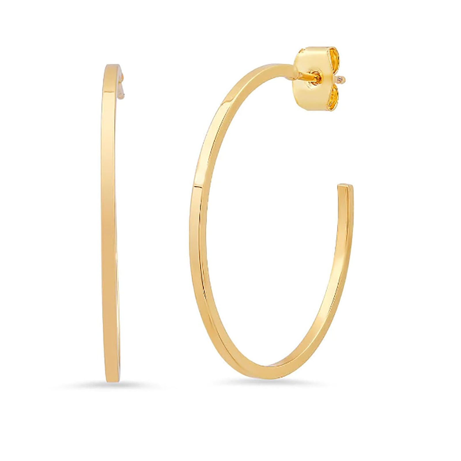 TAI Sleek Medium Gold Hoops Jewelry - Trend TAI Gold