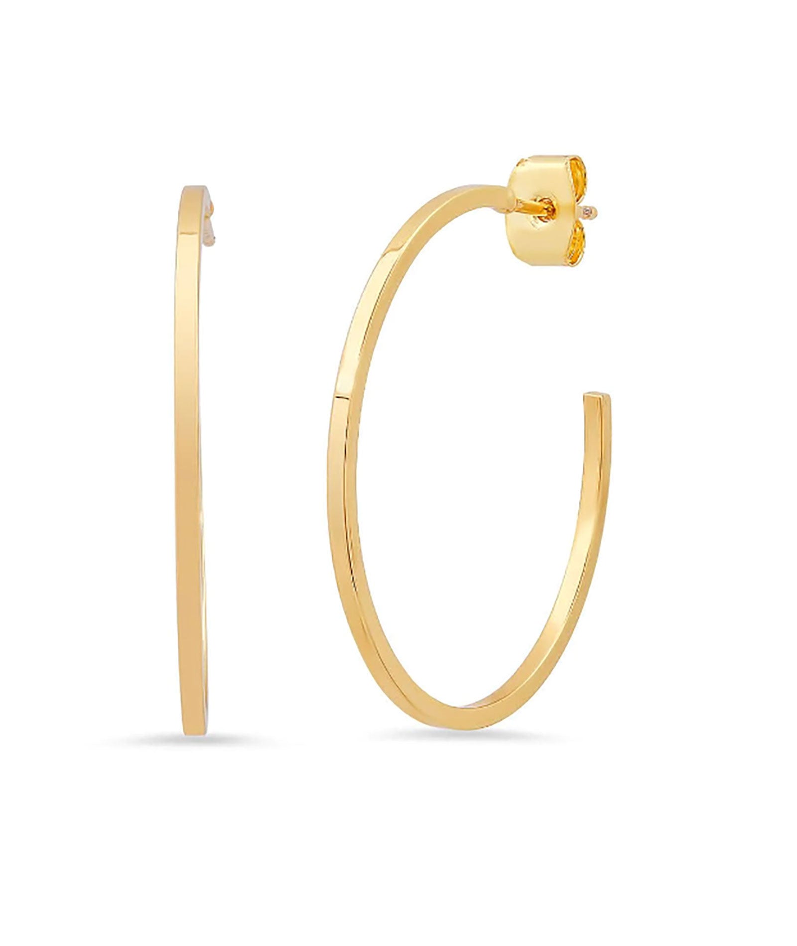 TAI Sleek Medium Gold Hoops Jewelry - Trend TAI Gold