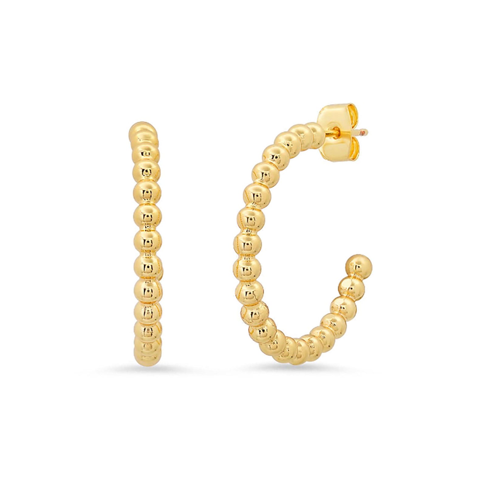 TAI Small Gold Ball Hoops Jewelry - Trend TAI Gold