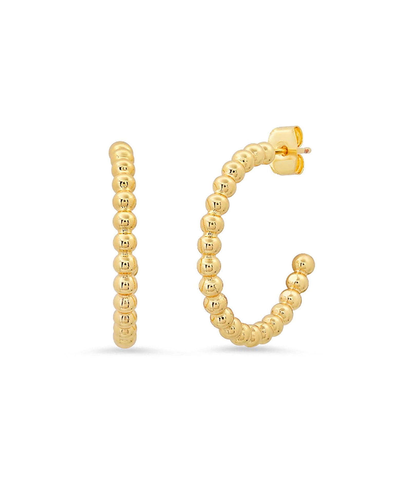TAI Small Gold Ball Hoops Jewelry - Trend TAI Gold