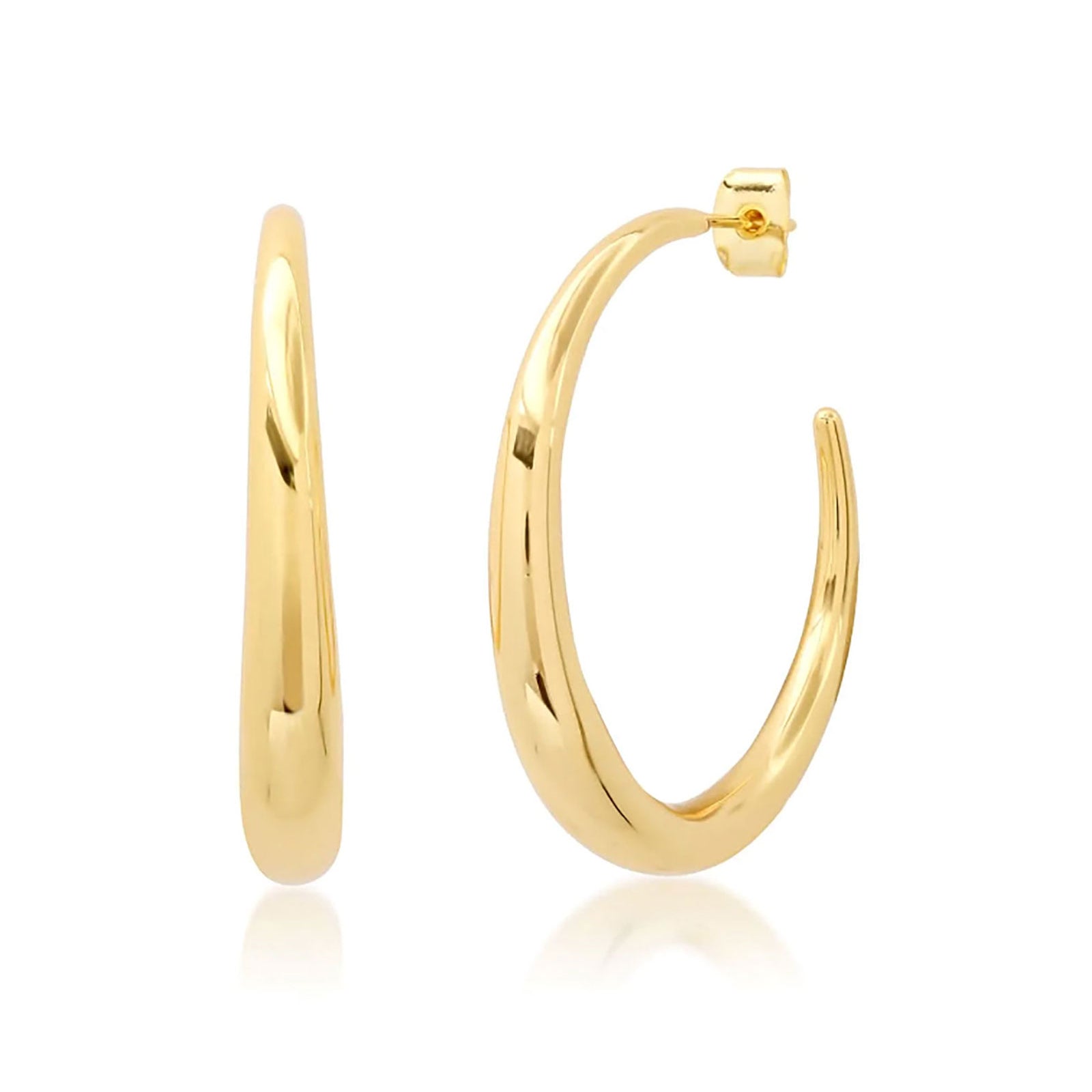 TAI Thin to Thick Medium Gold Hoops Jewelry - Trend TAI Gold
