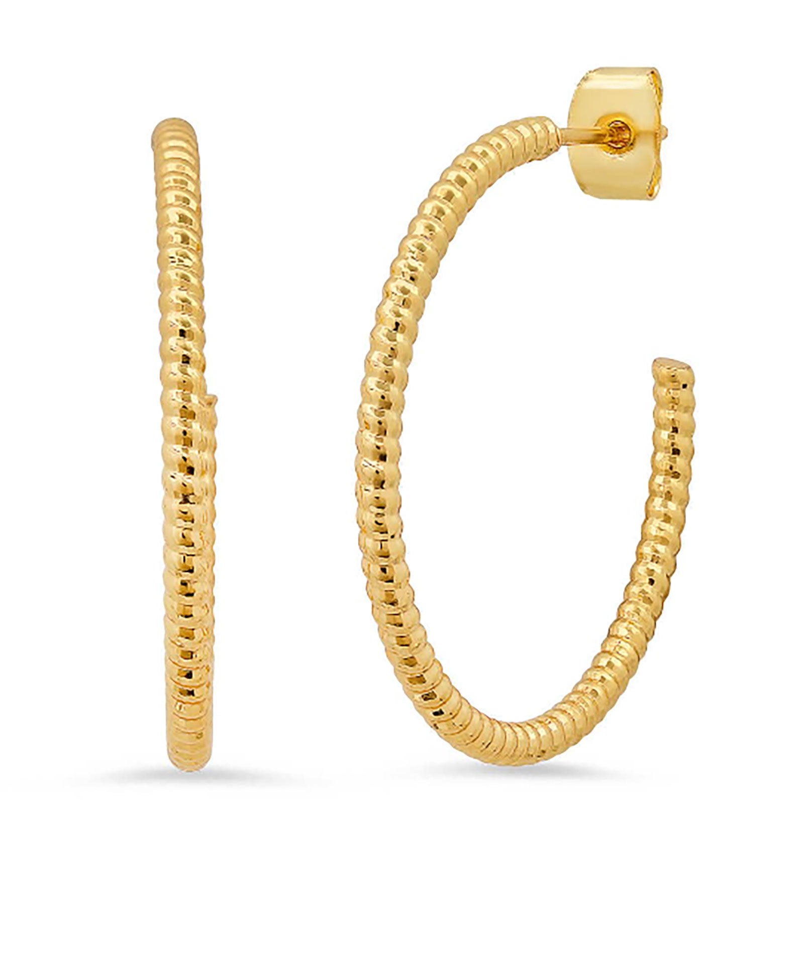 TAI Tightly Twisted Medium Gold Hoops Jewelry - Trend TAI Gold