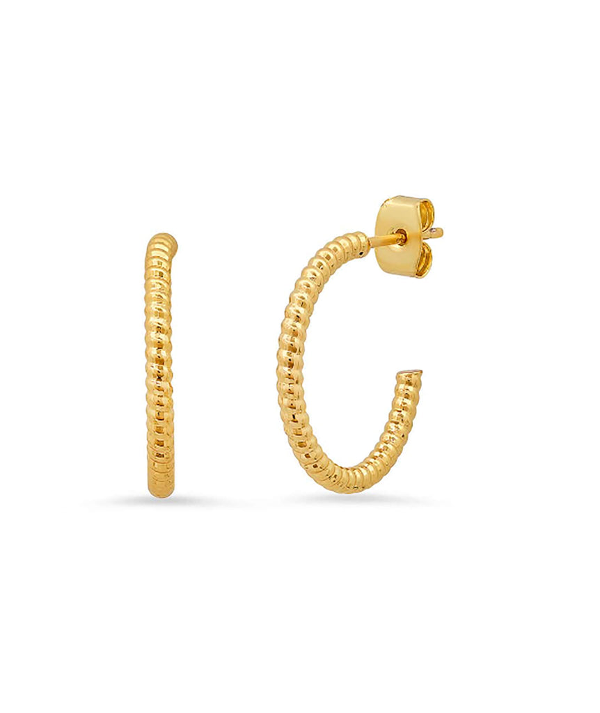 TAI Tightly Twisted Small Gold Hoops Jewelry - Trend TAI   