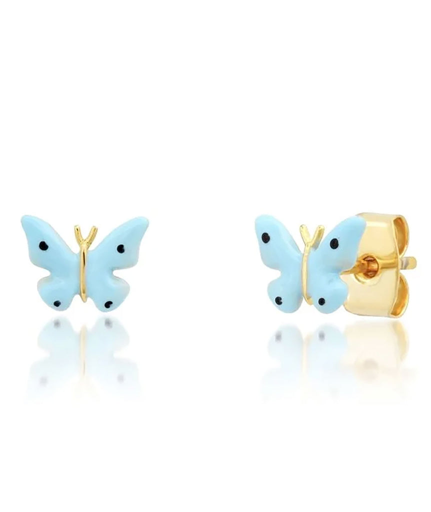 TAI Enamel Butterfly Studs Jewelry - Trend TAI Blue  