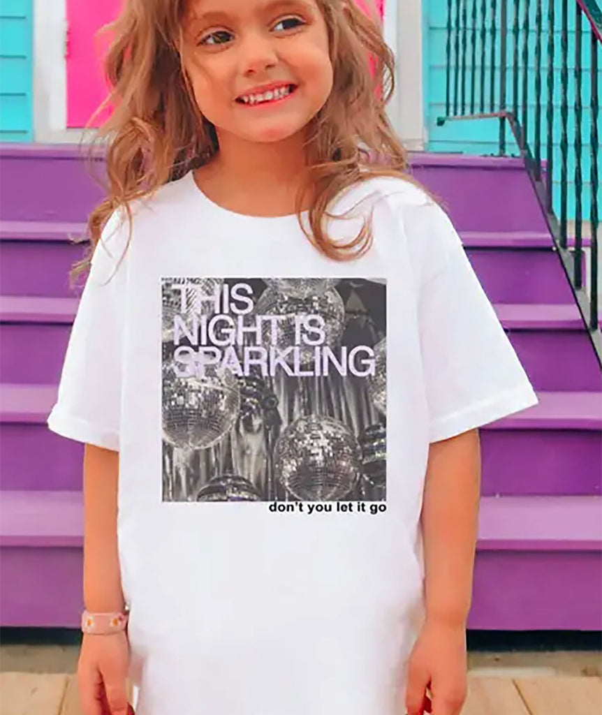 Taylor Swift Kids This Night is Sparkling Tee Girls Casual Tops Frankie's Exclusives   