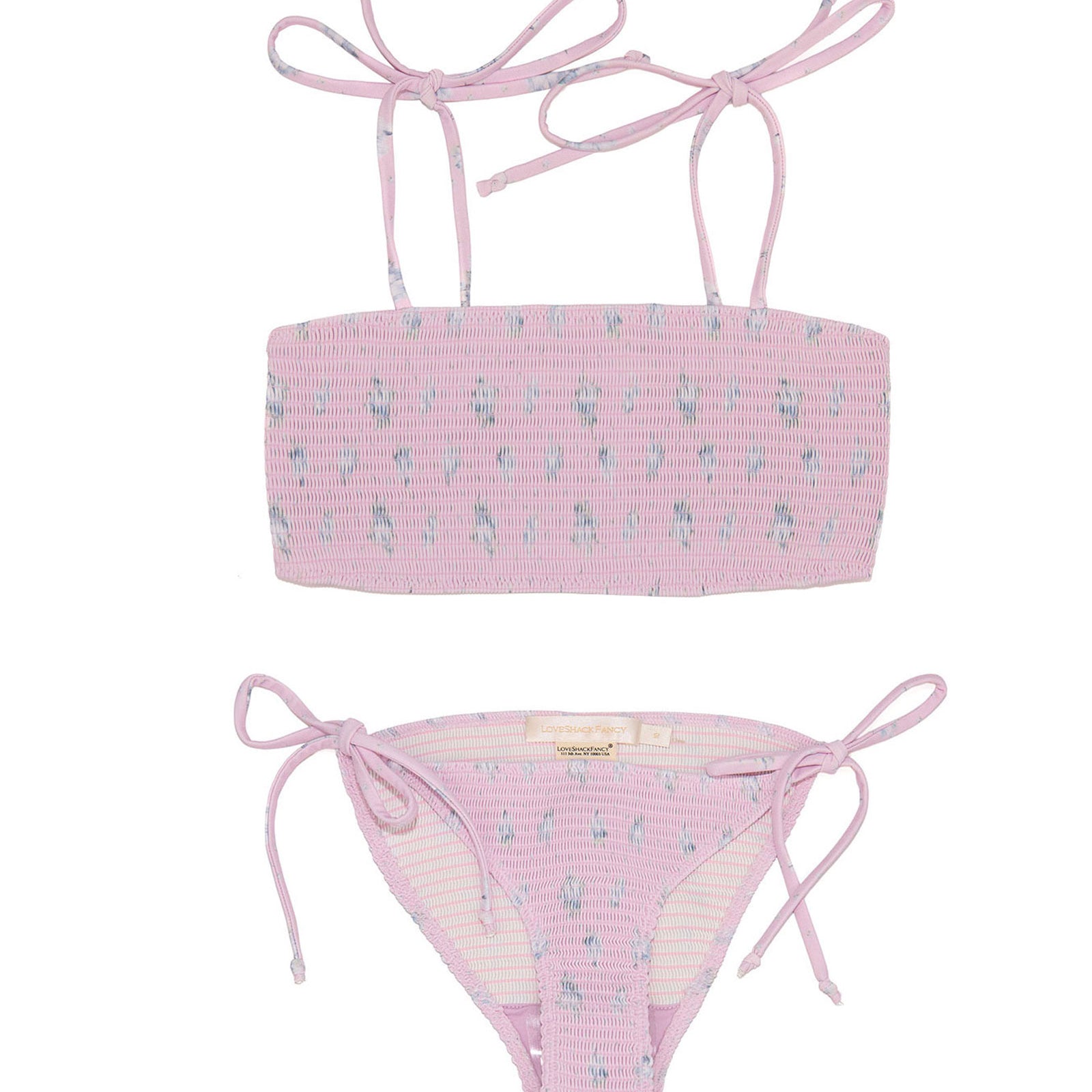 Love Shack Fancy Girls Asta Bikini Lilac Ice Accessories Love Shack Fancy Floral Y/7