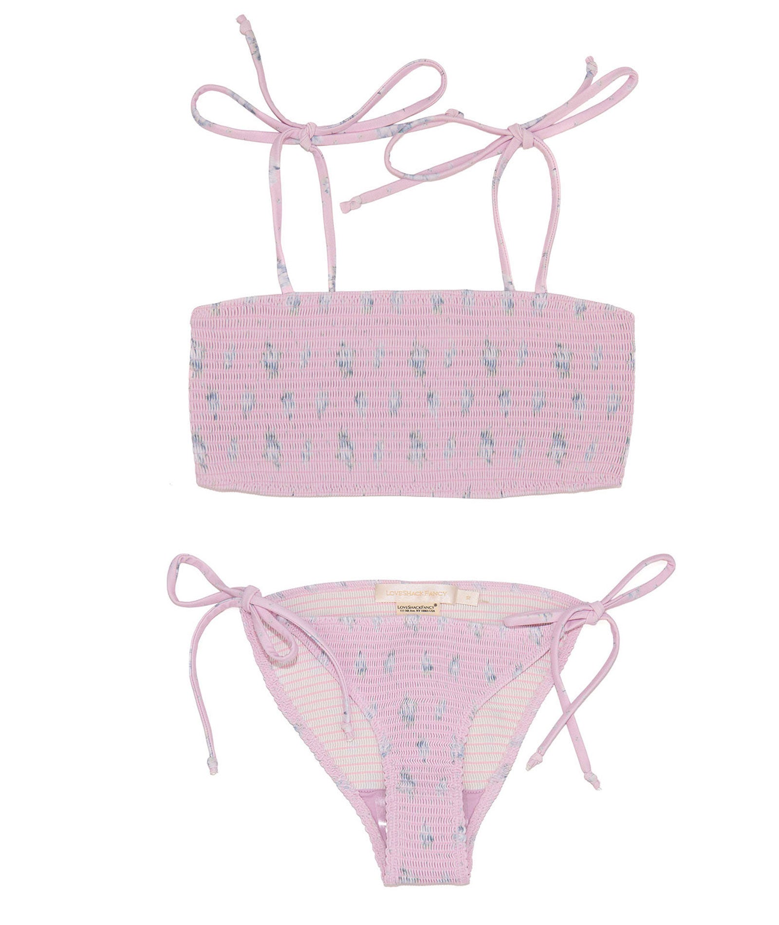Love Shack Fancy Girls Asta Bikini Lilac Ice Accessories Love Shack Fancy Floral Y/7
