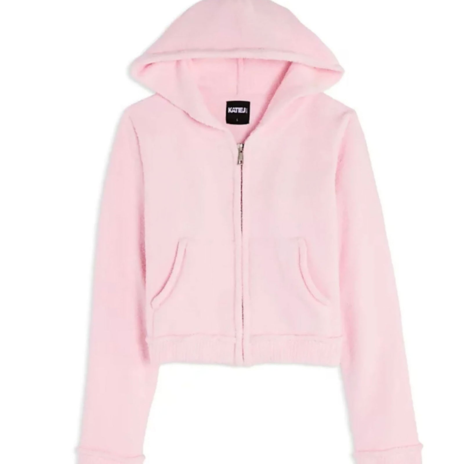 Katie J NYC Girls Parker Zip Hoodie Girls Casual Tops Katie J NYC Baby Pink Y/S (7/8)