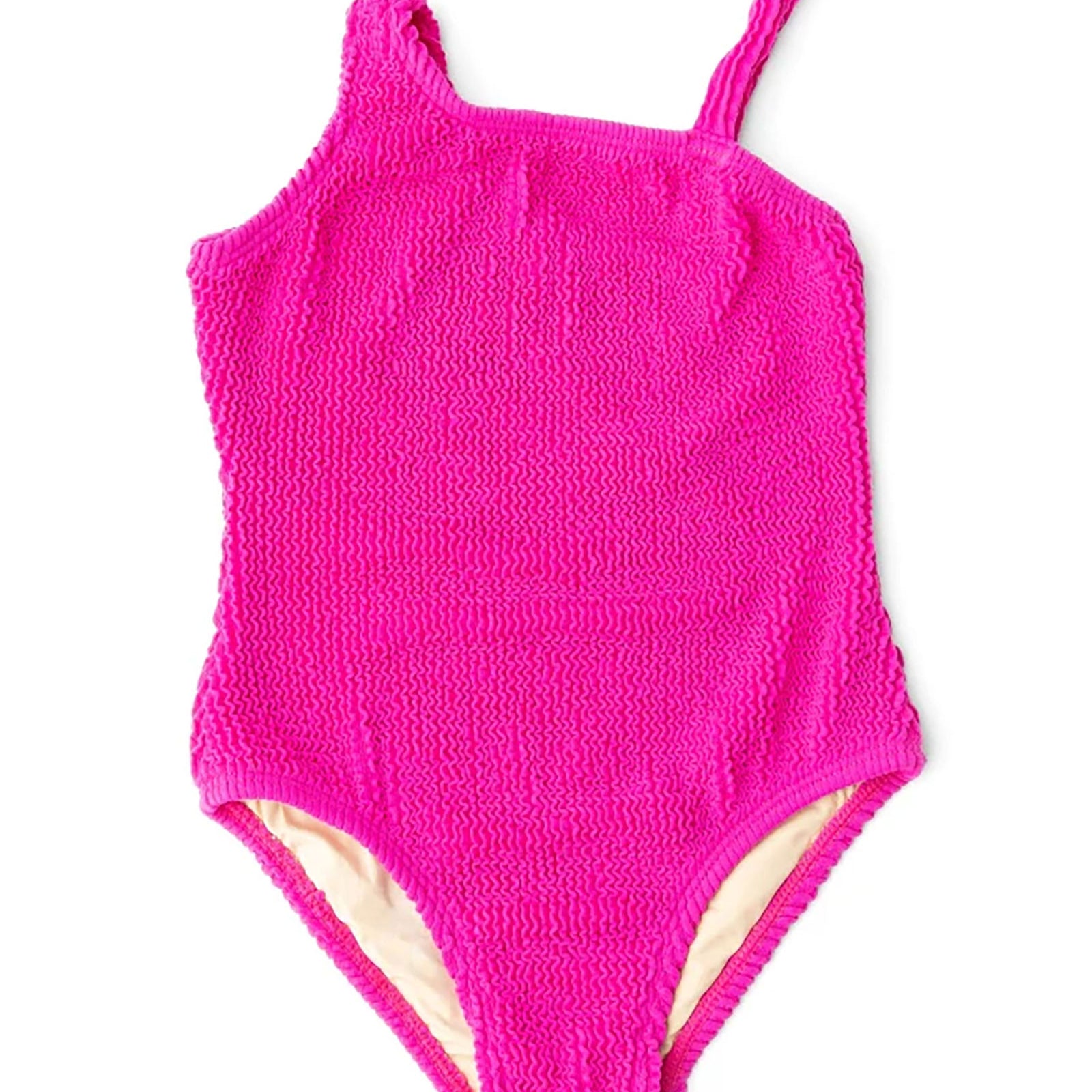 Shade Critters Girls Crinkle Berry One Shoulder Bathing Suit Distressed/seasonal girls Shade Critters Pink Y/4