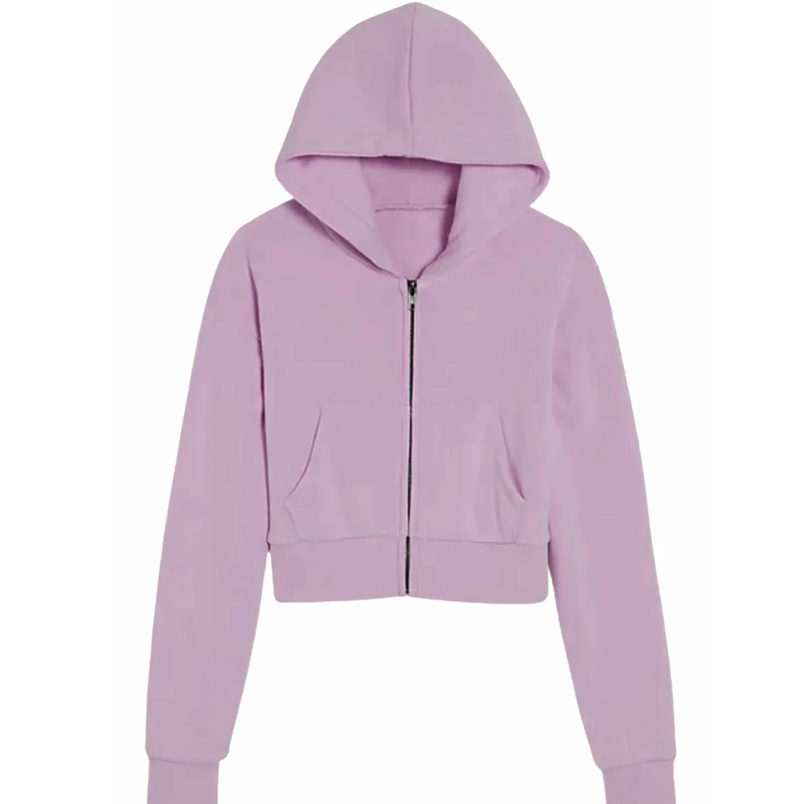 Katie J NYC Girls Dylan Crop Zip Hoodie Girls Casual Tops Katie J NYC Dusty Mauve Y/S (7/8)