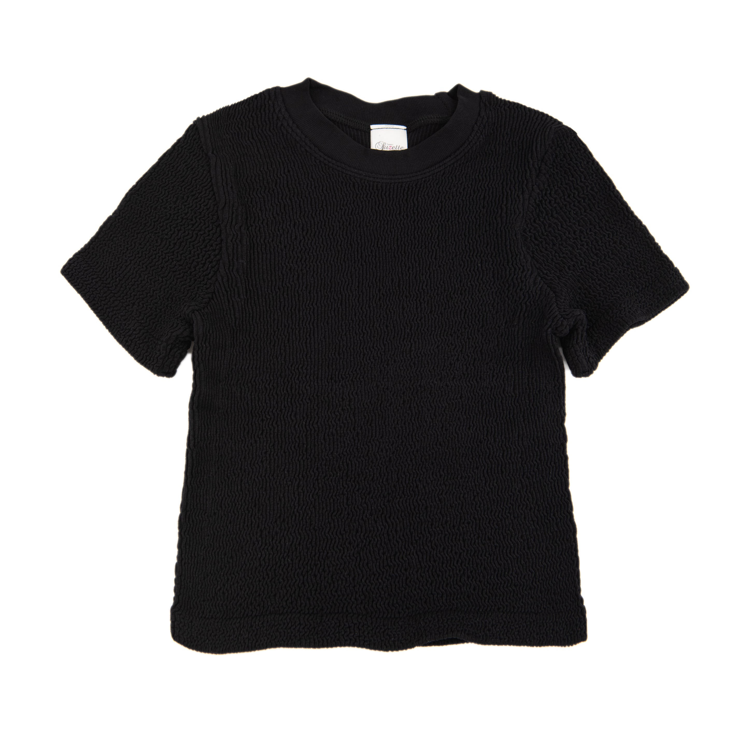 Jo Smocked Tee Girls Distressed/seasonal girls Suzette Black Y S/M (8-10)