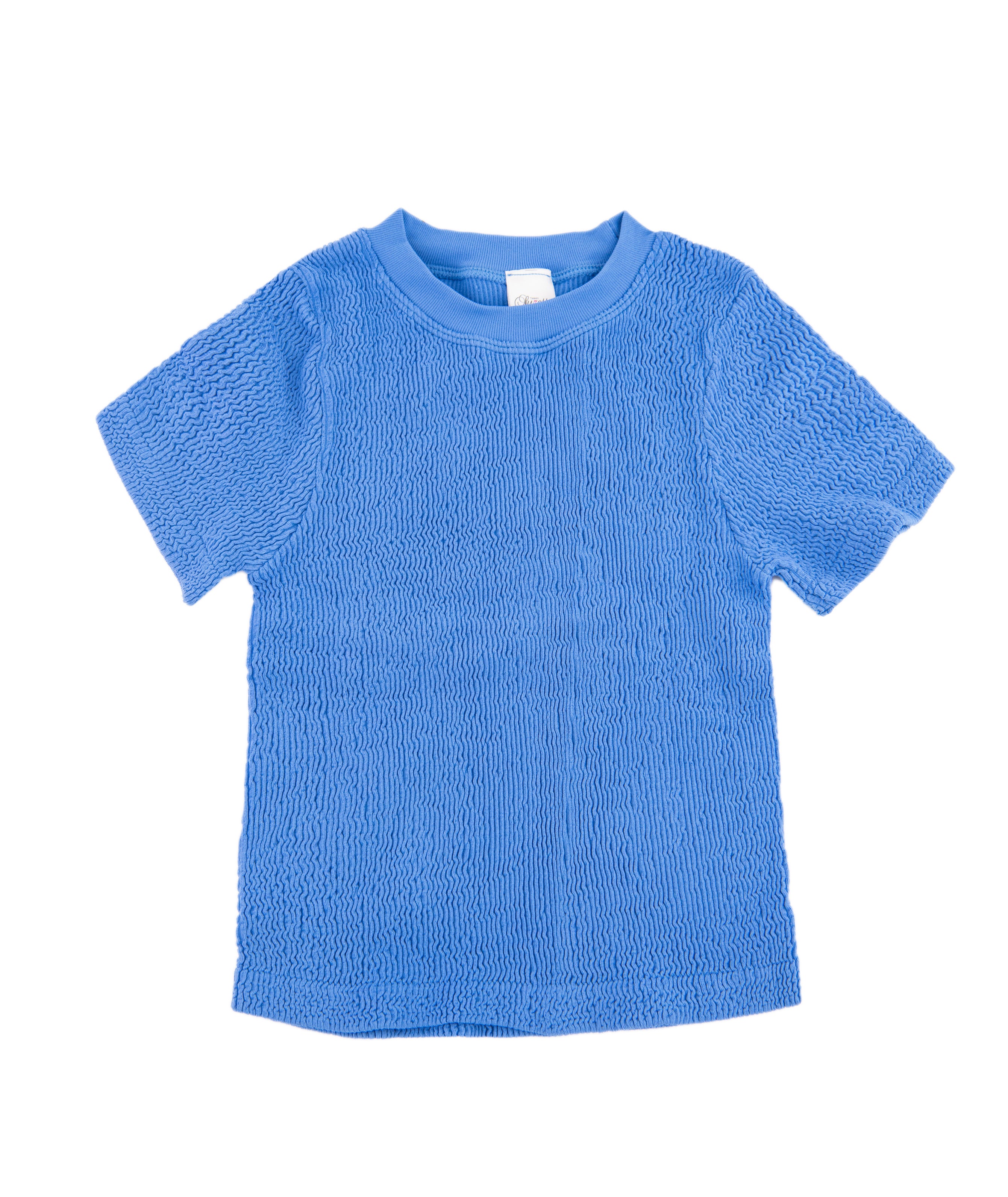 Jo Smocked Tee Girls Distressed/seasonal girls Suzette Blue Water Y S/M (8-10)