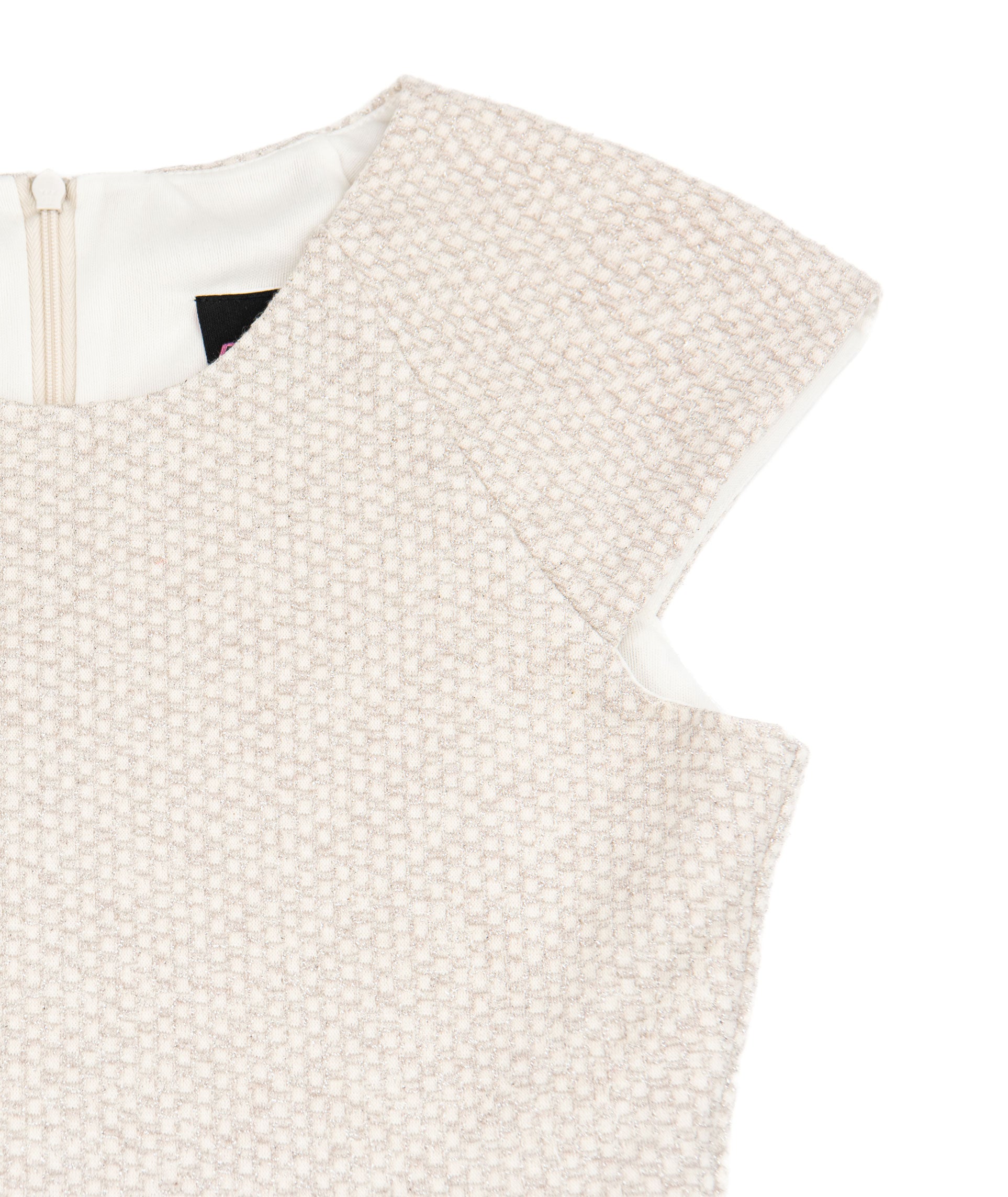 By Debra Girls Ali Ivory/Silver Cap Sleeve Box Pleat Dress Girls Special Dresses By Debra