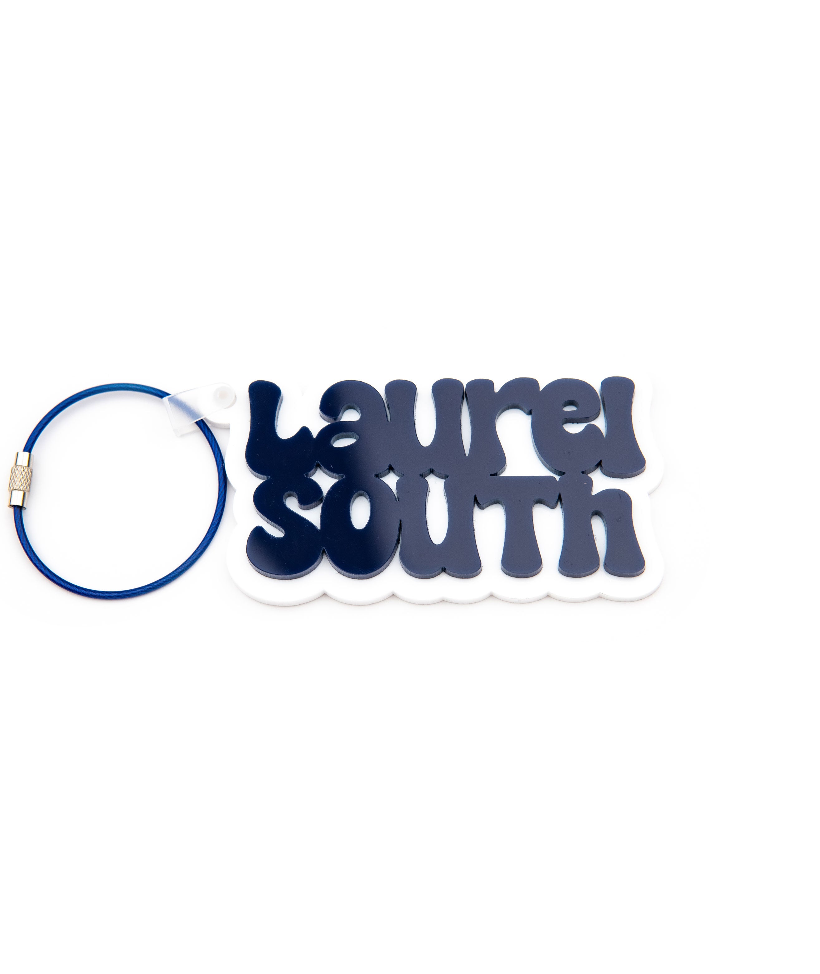 Camp Name Acrylic Key Chains Distressed/seasonal gifts A Wink and a Nod Multi Laurel South