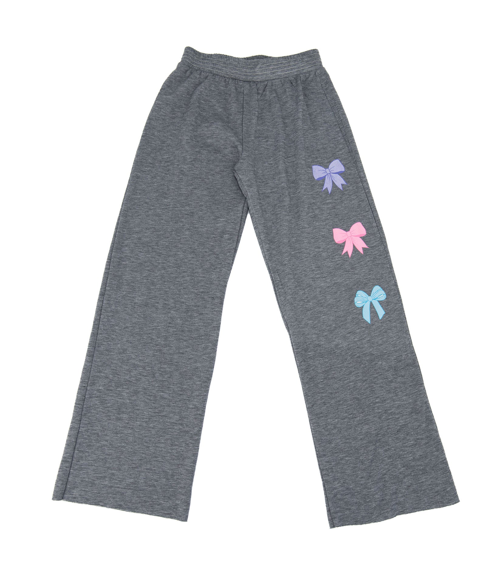 Firehouse Girls Tate Teddy Trio Wide Leg Sweatpants Heather Grey Girls Casual Bottoms Firehouse Heather Grey Y/4
