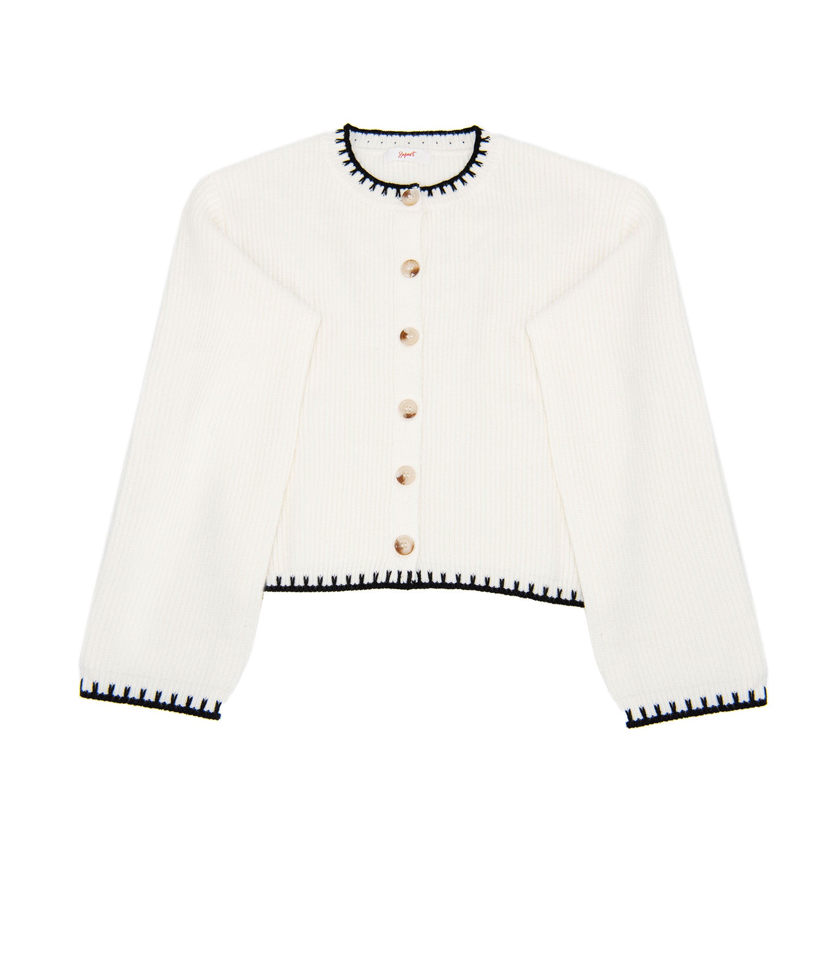 8apart Women Reed Stitch Collar Cardigan Womens Casual Tops 8apart